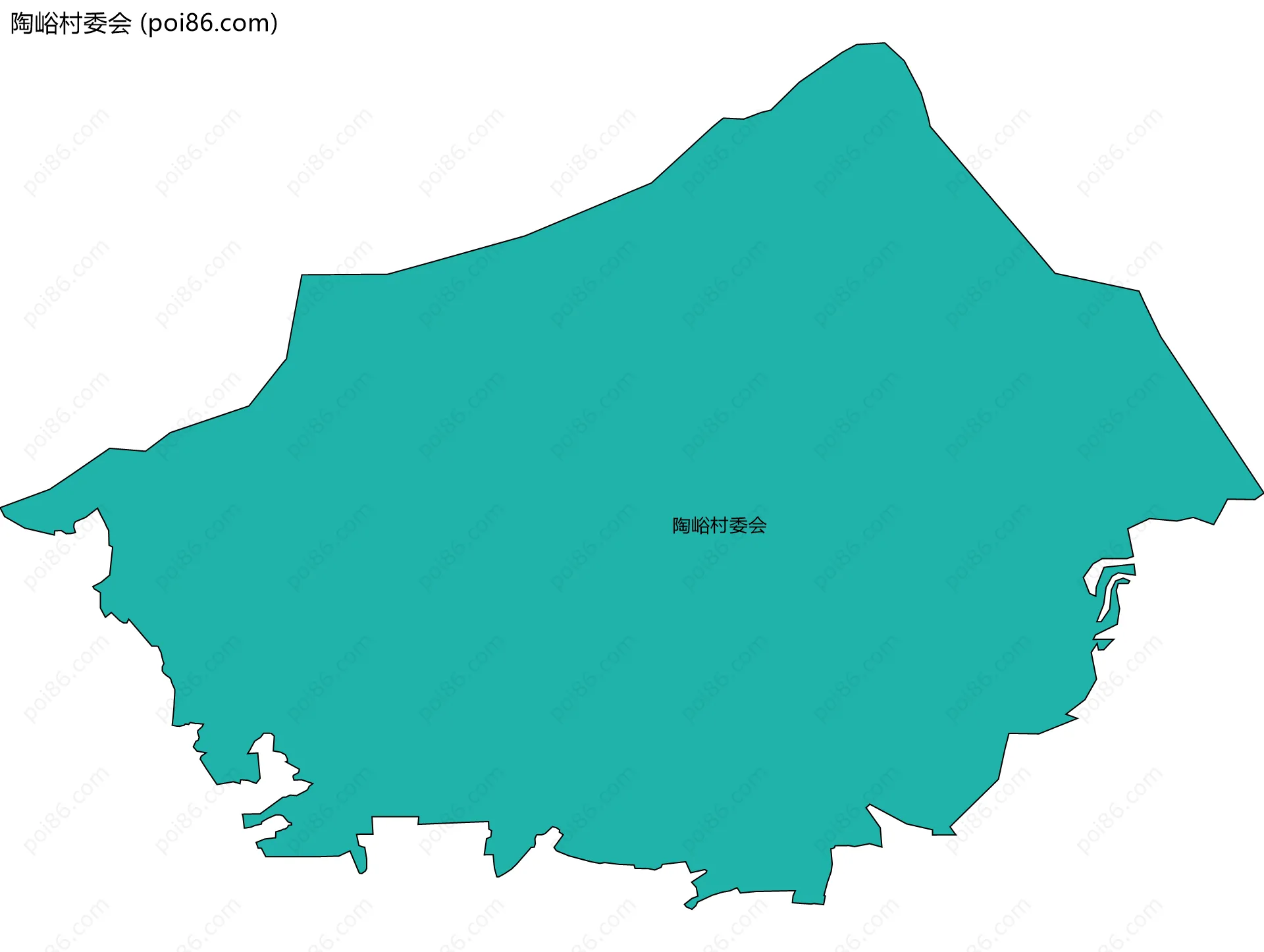 陶峪村委会边界地图