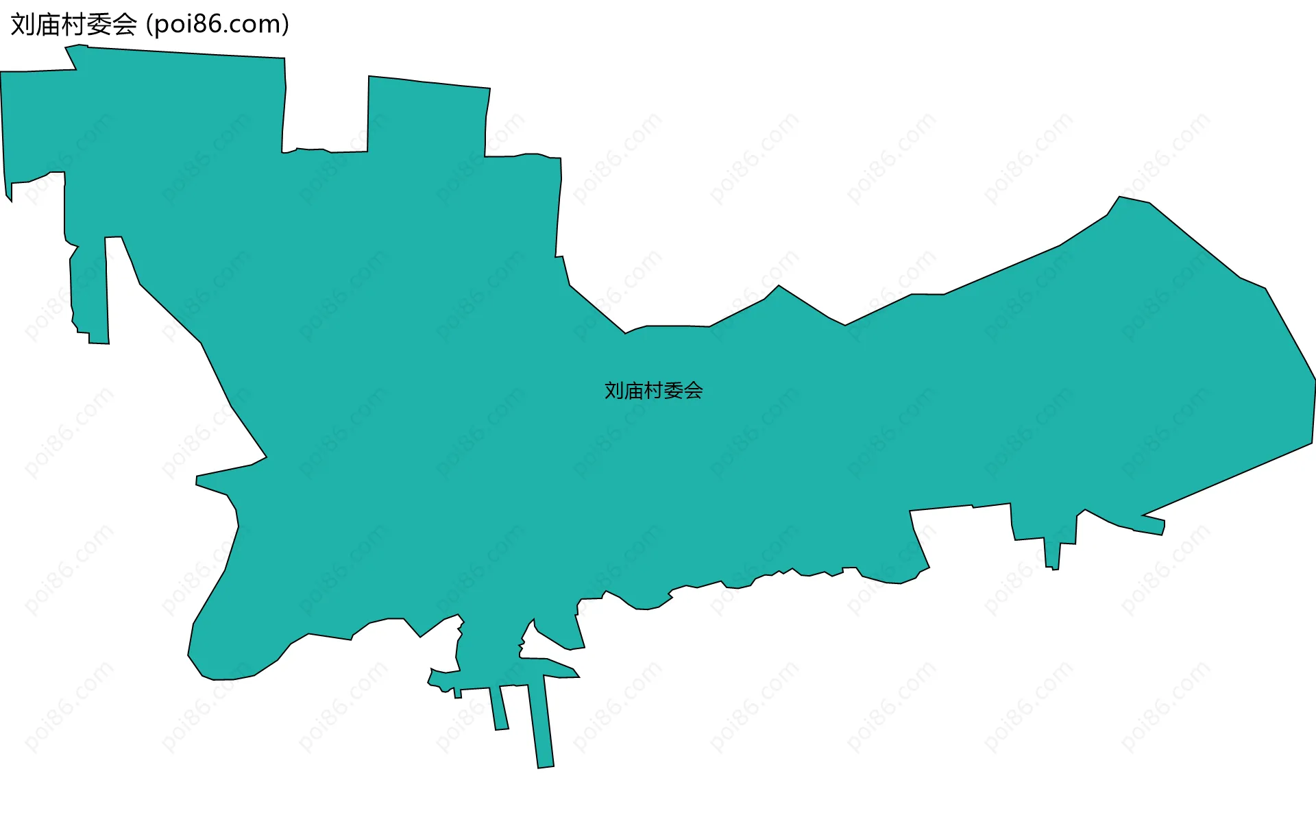 刘庙村委会边界地图