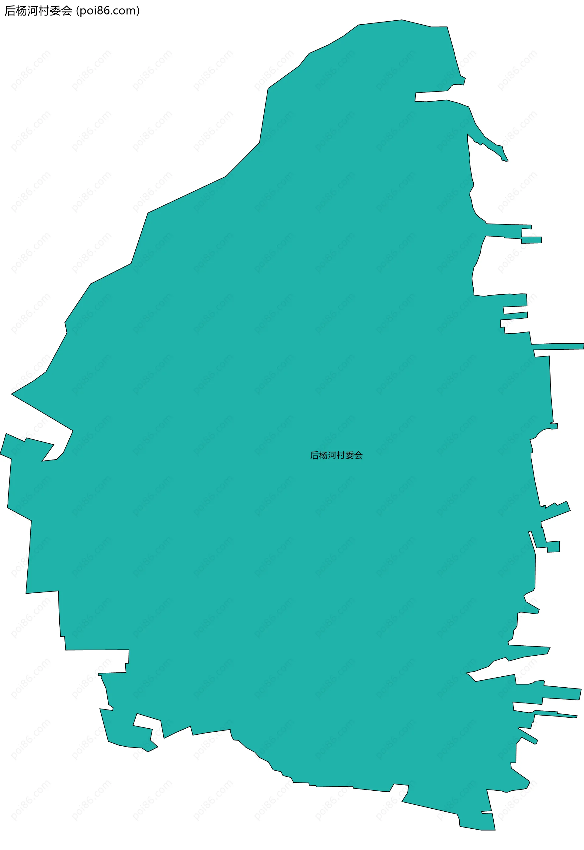 后杨河村委会边界地图