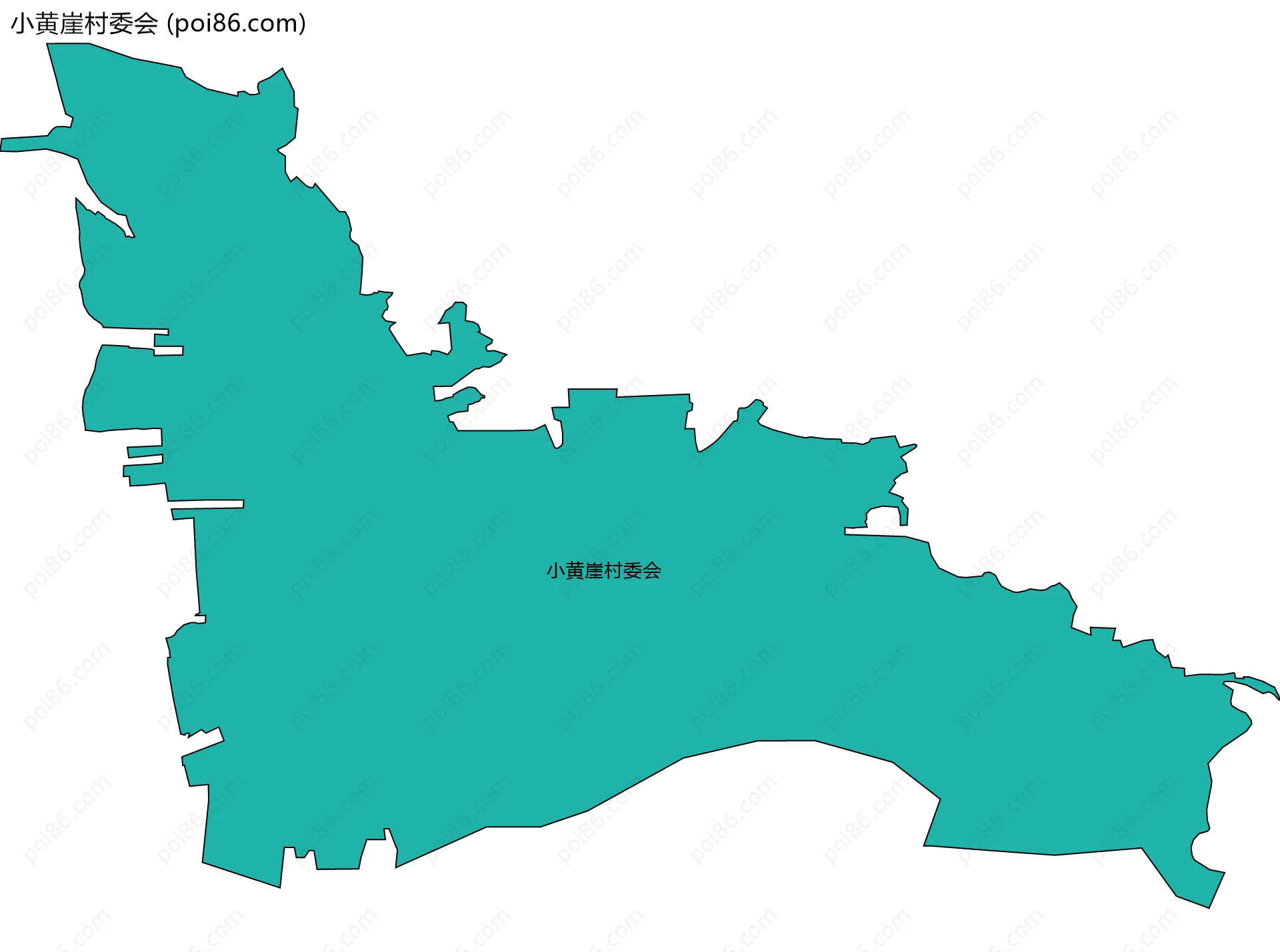 小黄崖村委会边界地图