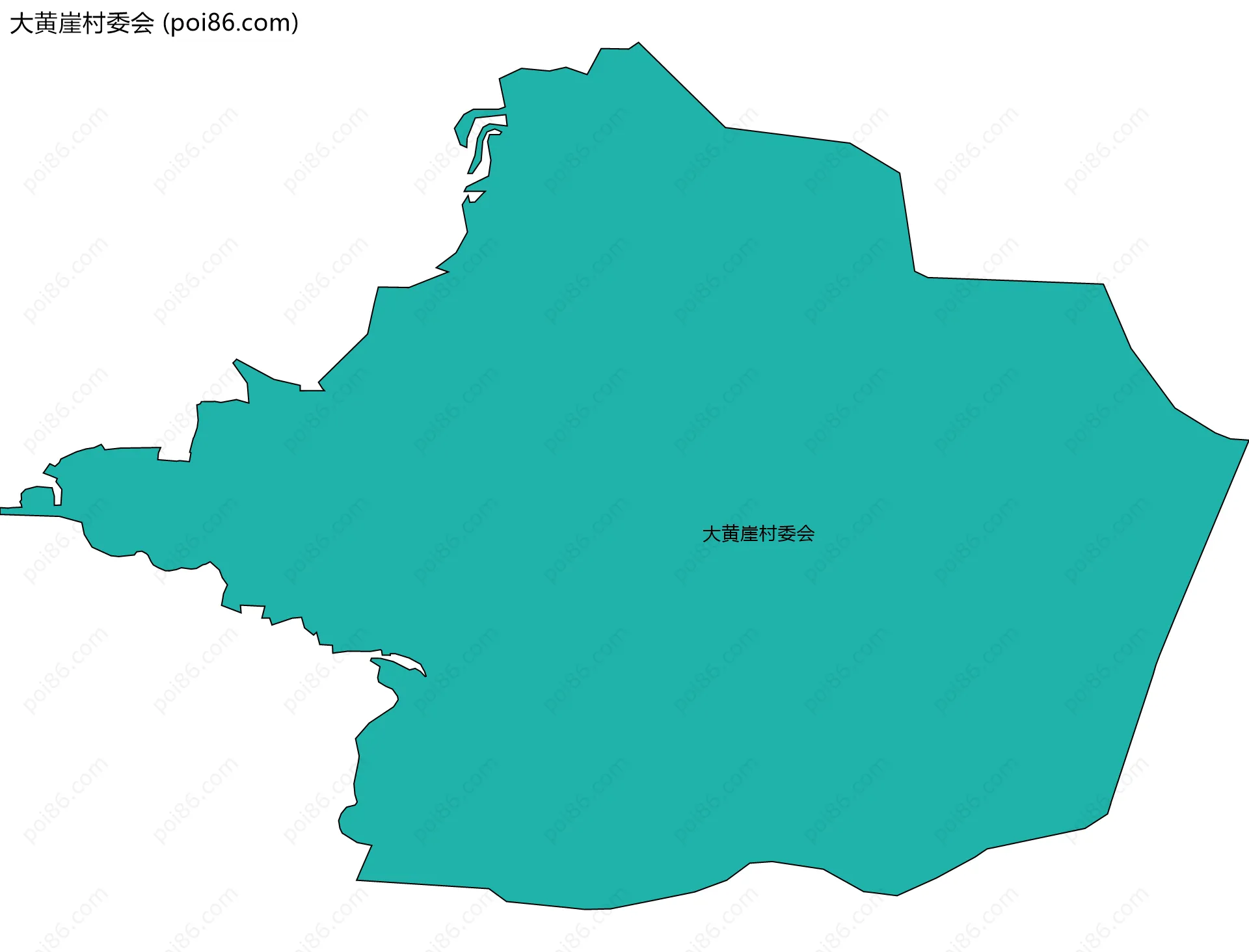 大黄崖村委会边界地图