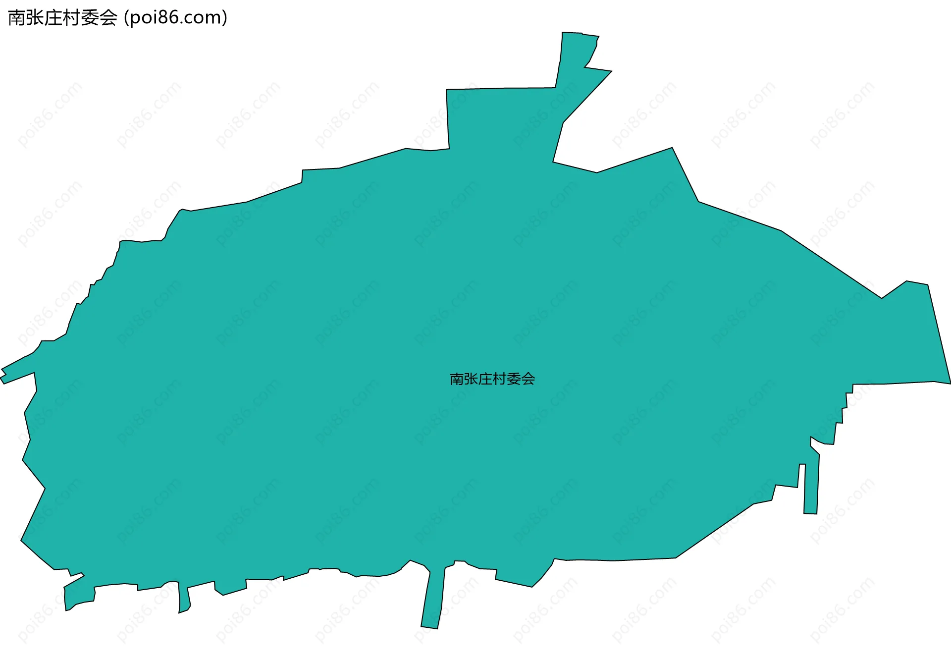 南张庄村委会边界地图