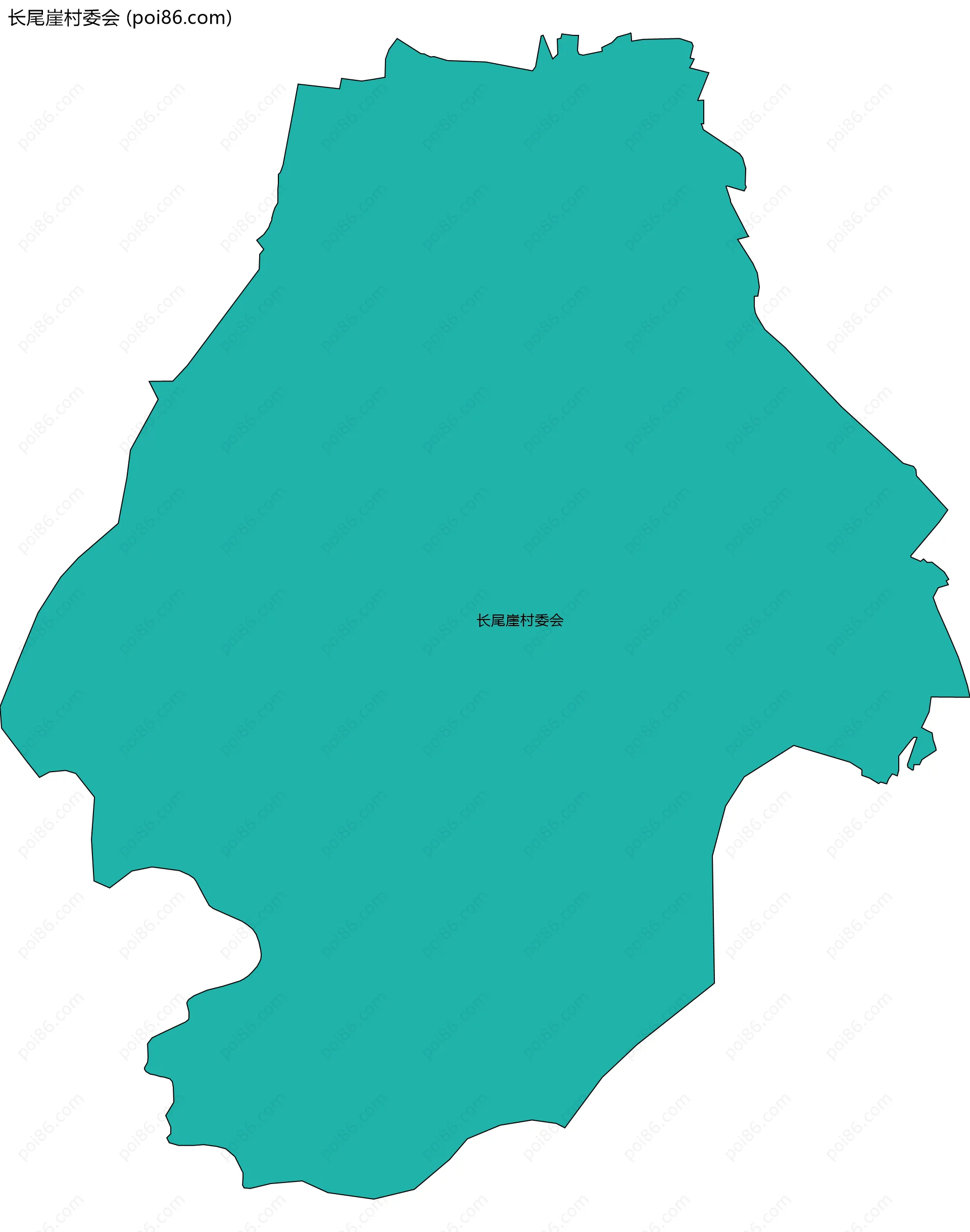 长尾崖村委会边界地图