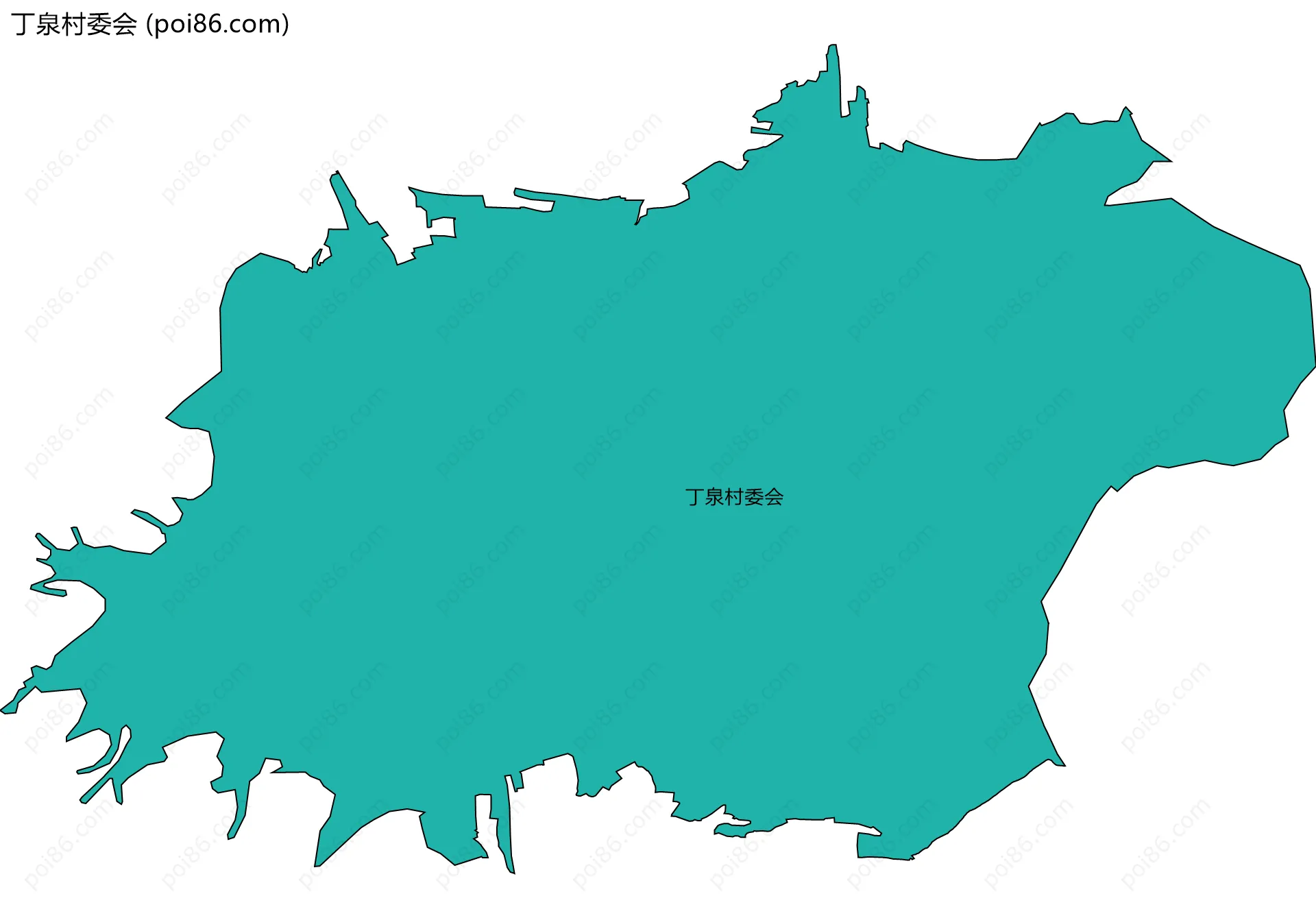 丁泉村委会边界地图