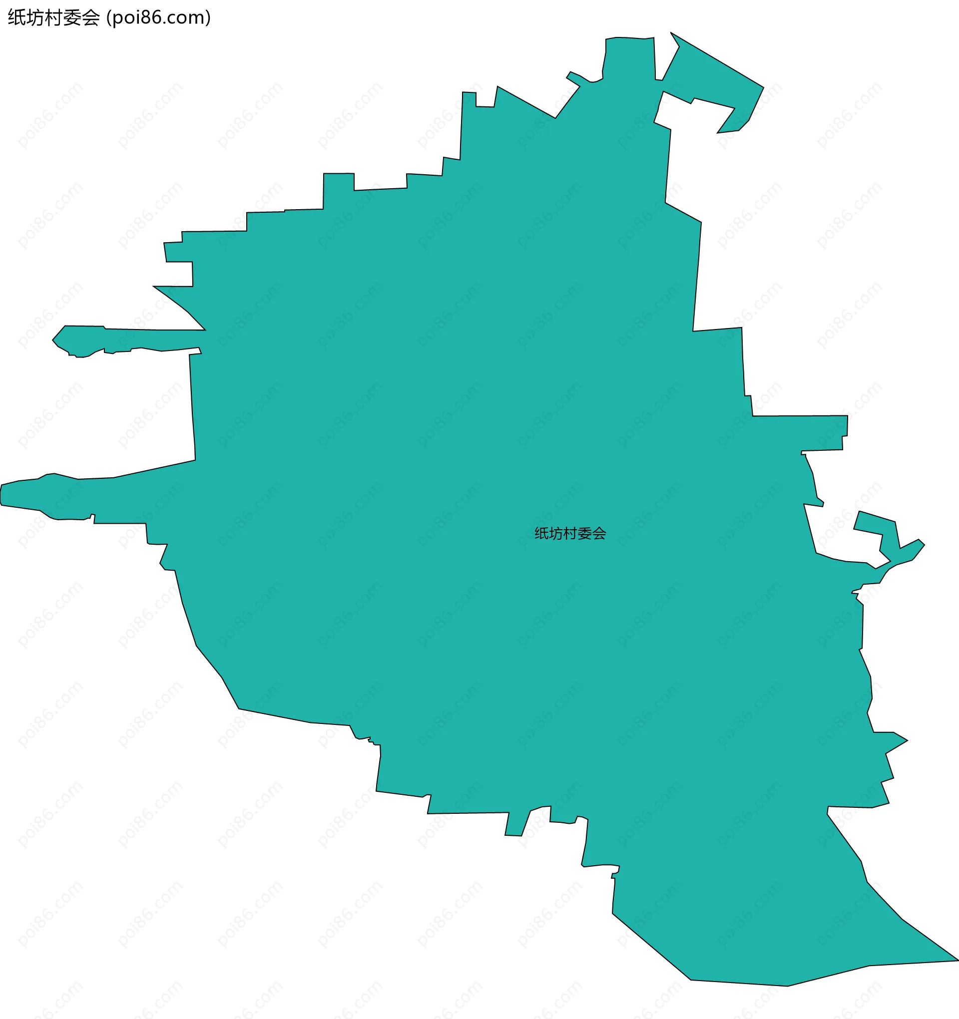 纸坊村委会边界地图