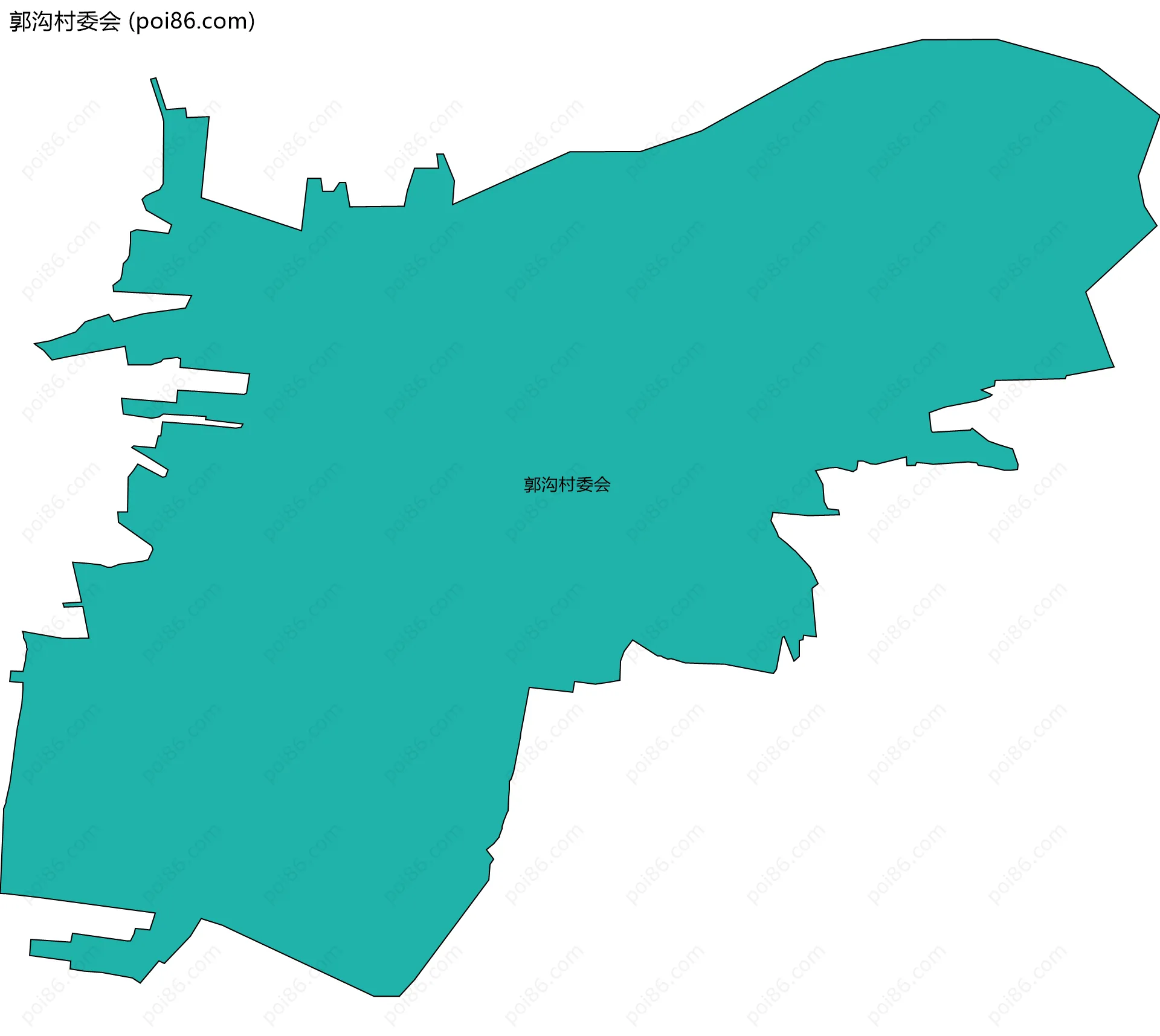 郭沟村委会边界地图