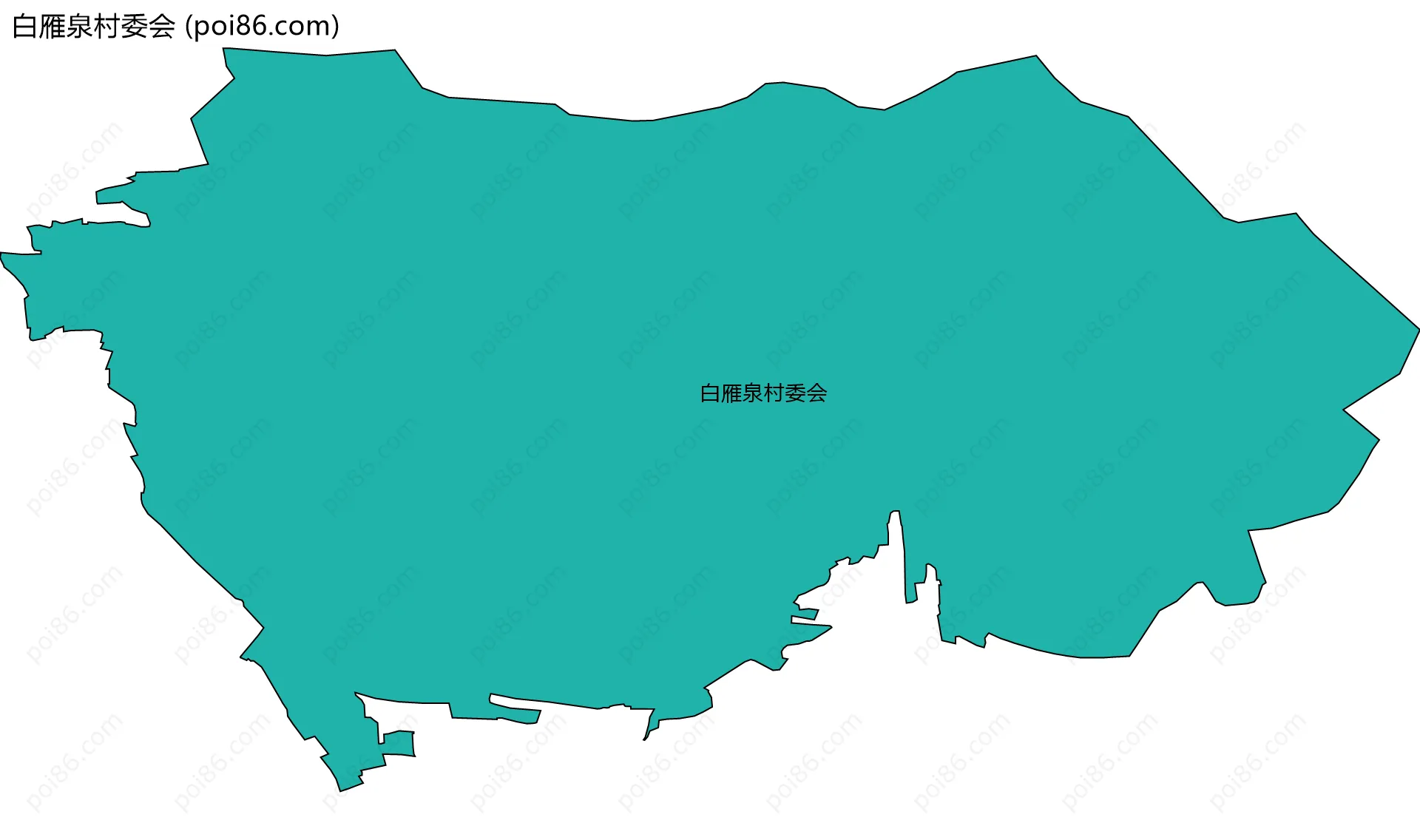 白雁泉村委会边界地图