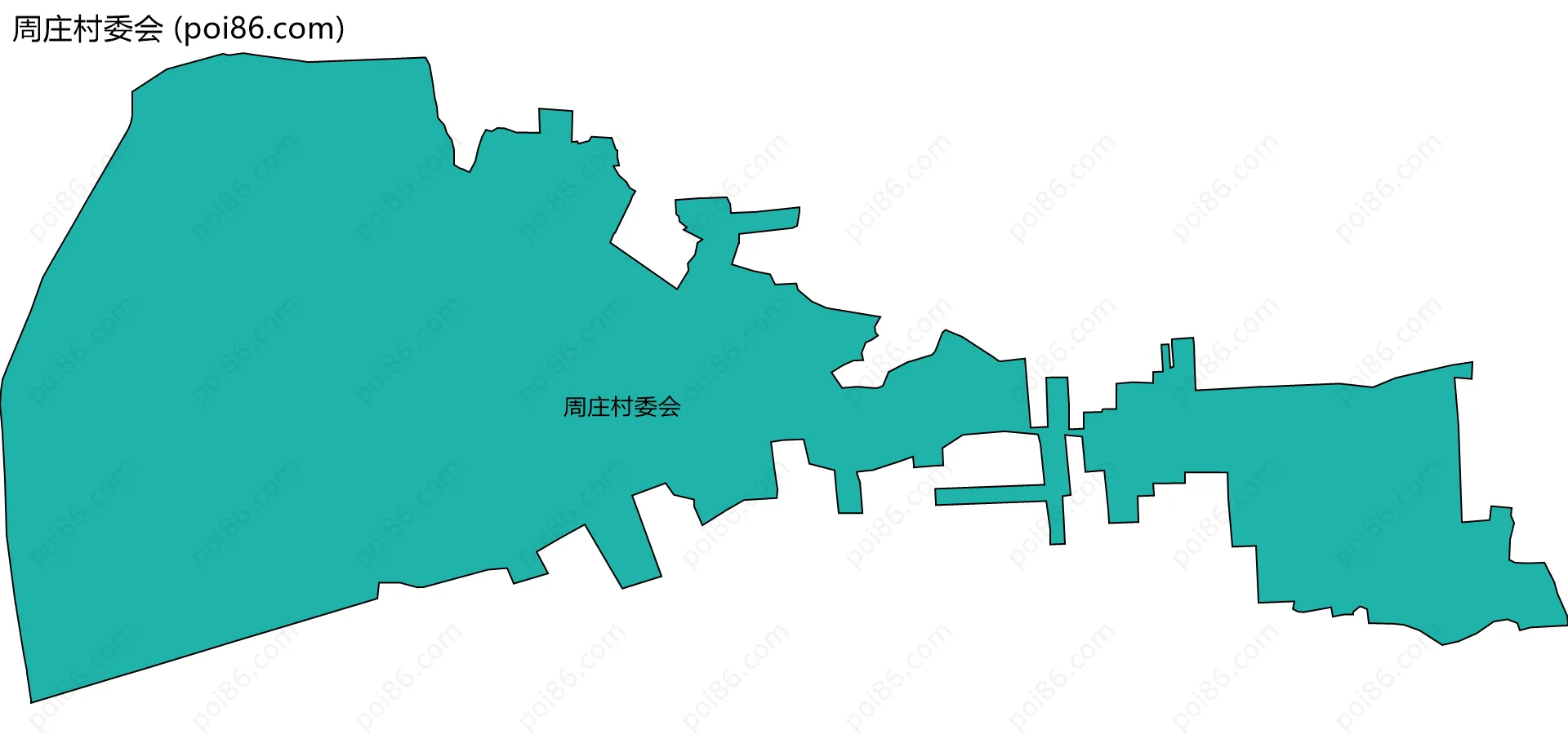 周庄村委会边界地图