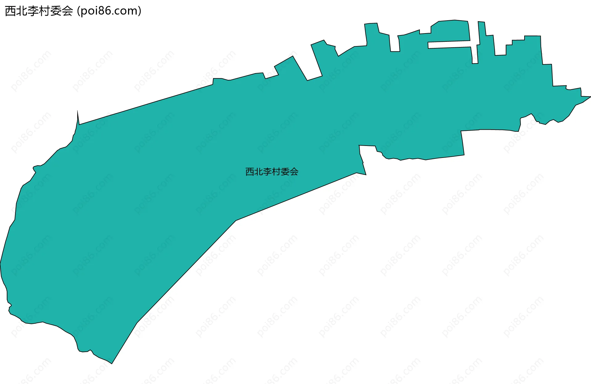 西北李村委会边界地图