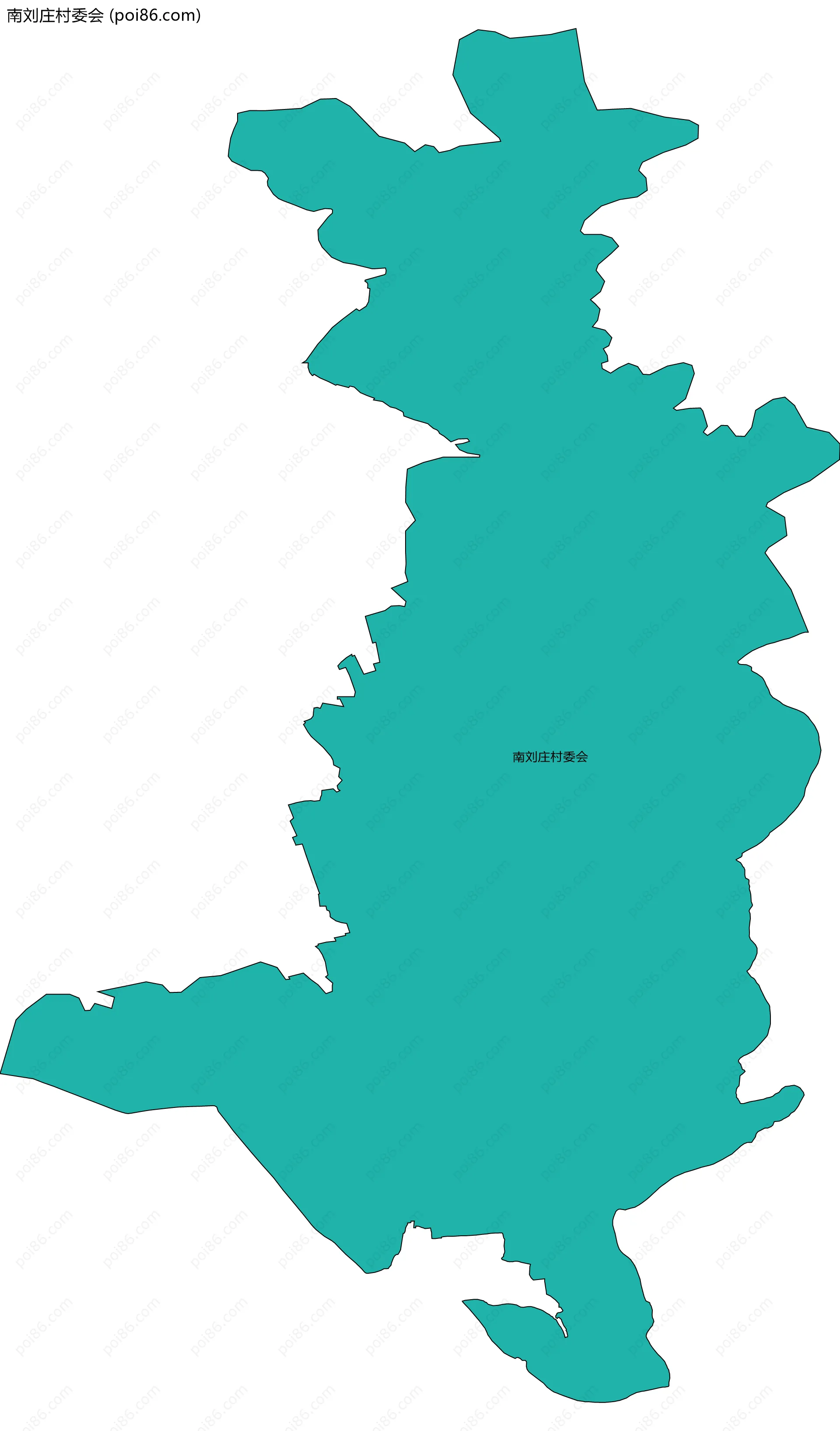 南刘庄村委会边界地图