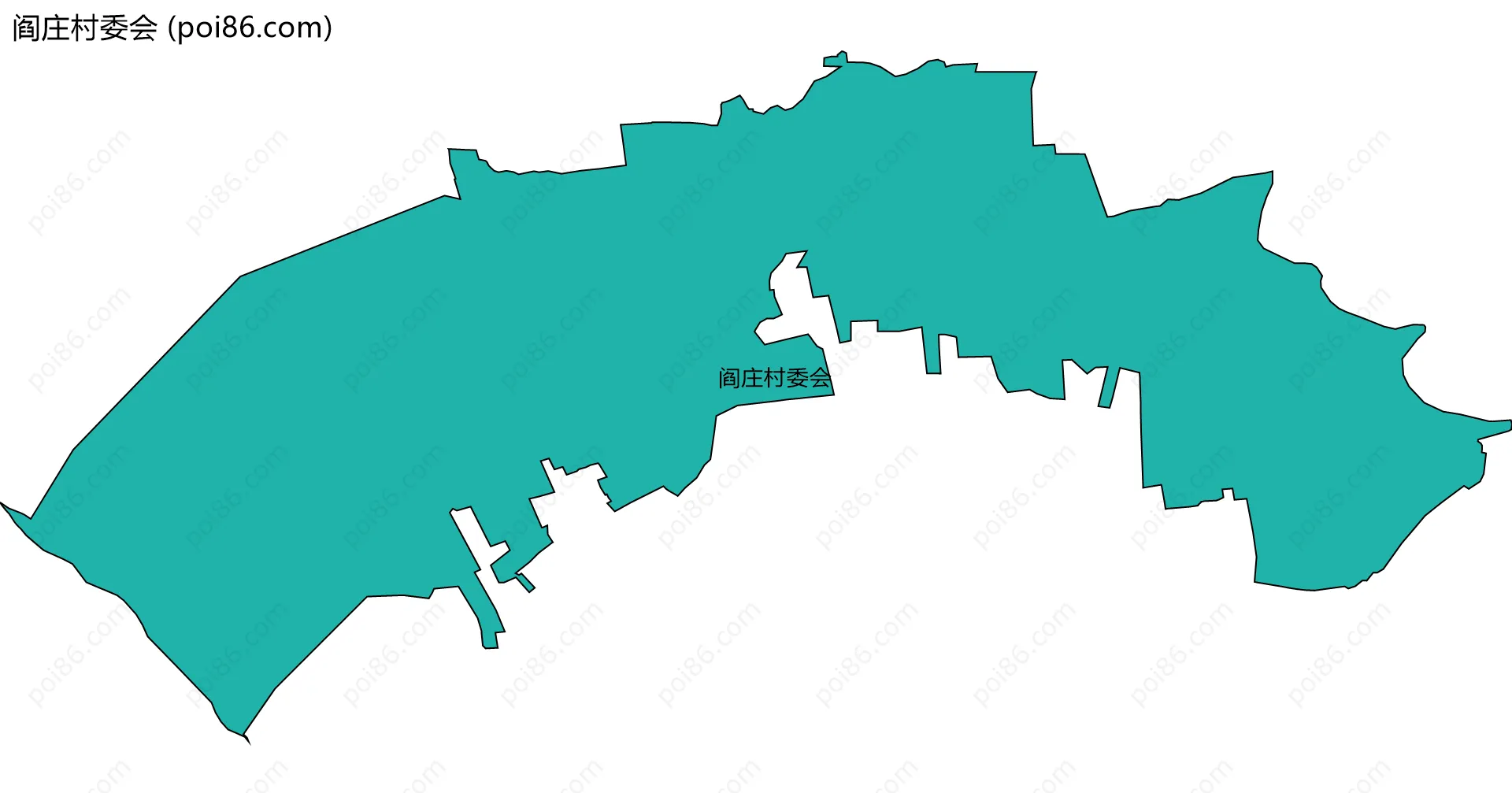 阎庄村委会边界地图