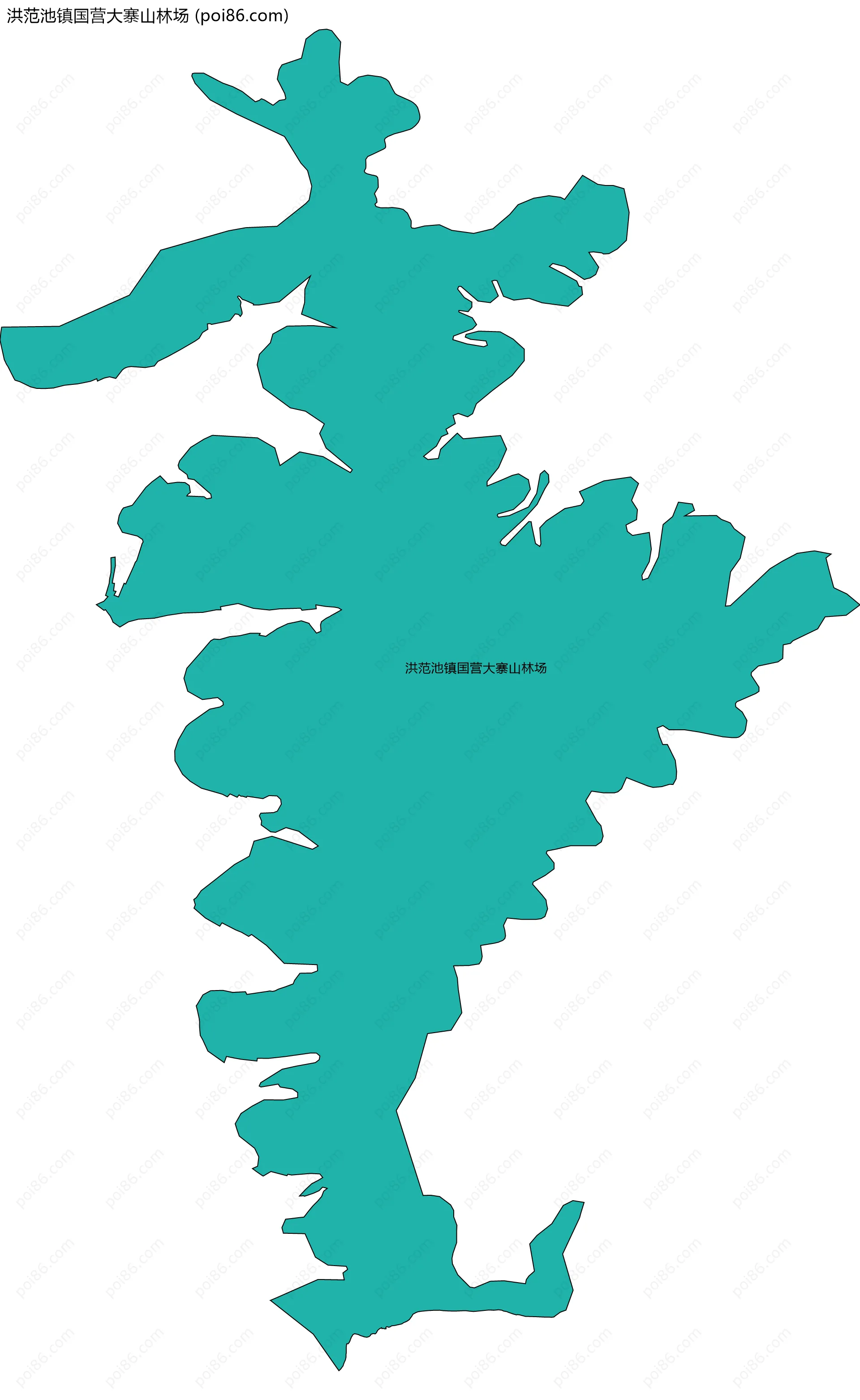 洪范池镇国营大寨山林场边界地图