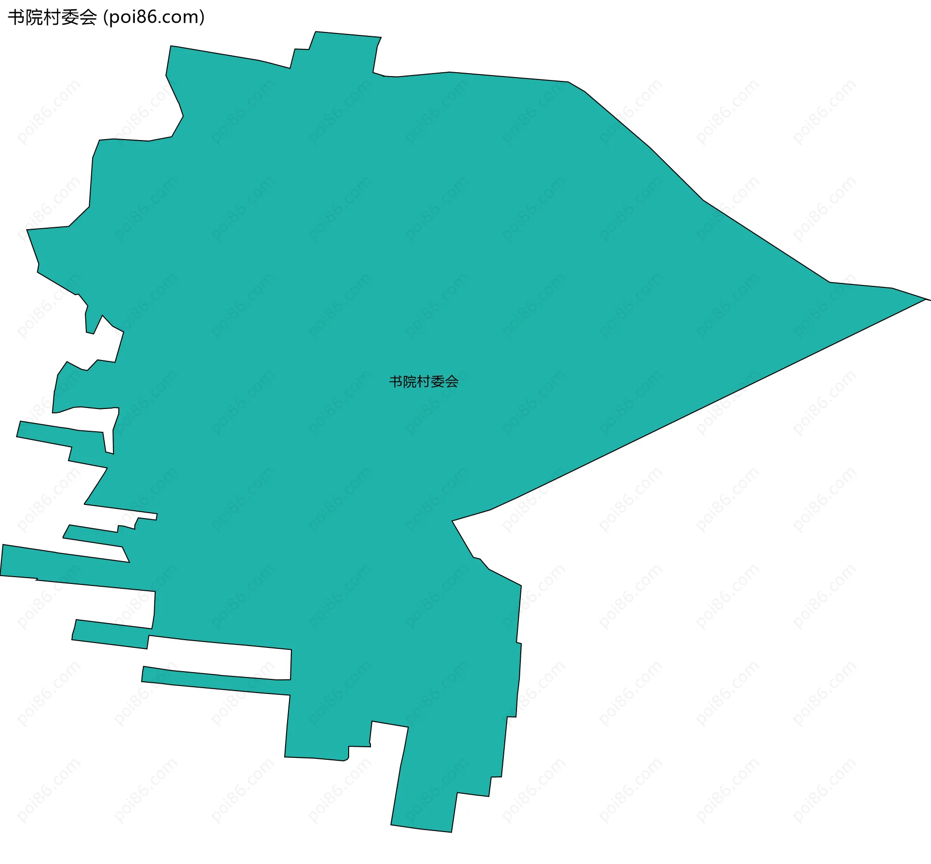 书院村委会边界地图