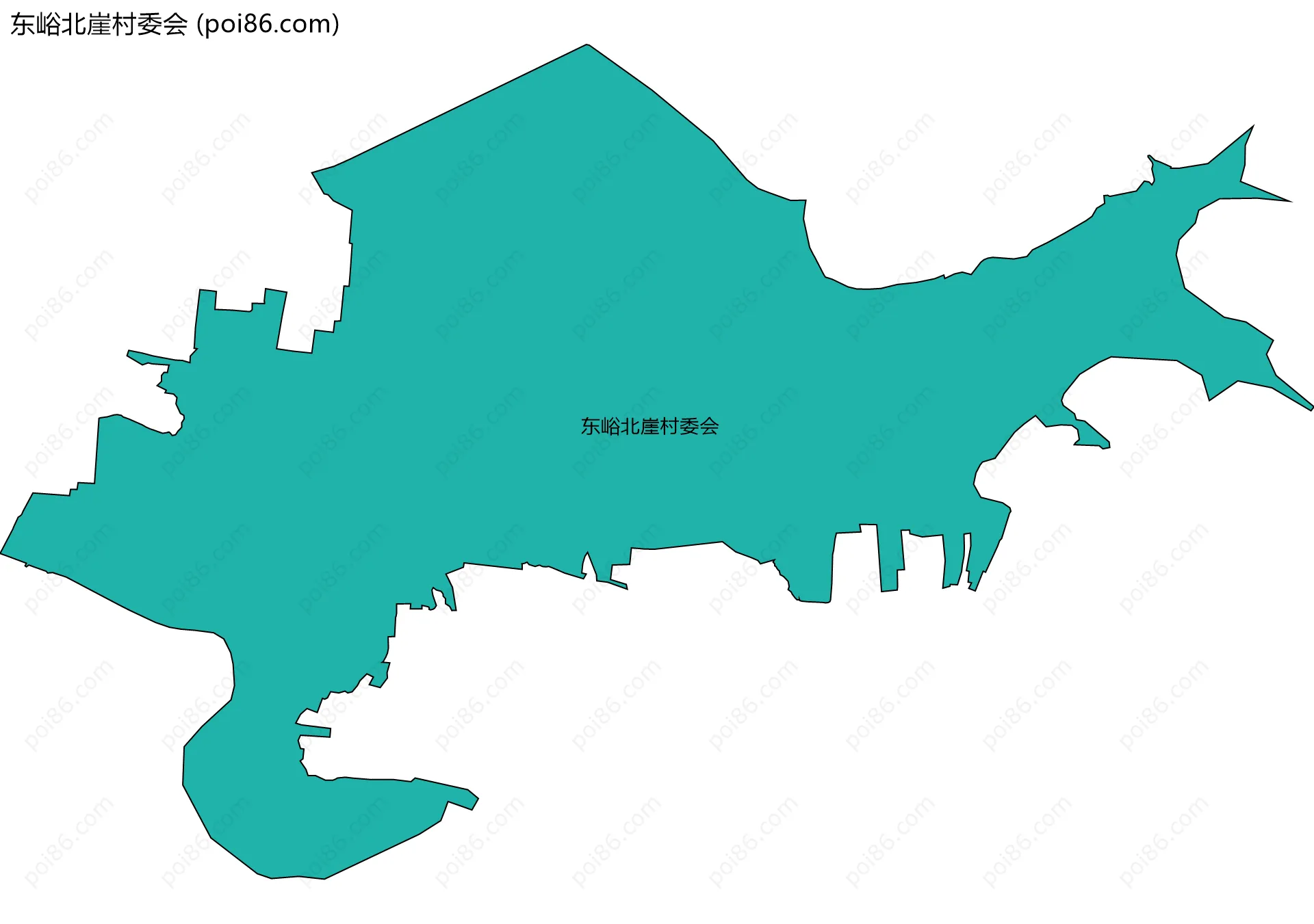 东峪北崖村委会边界地图