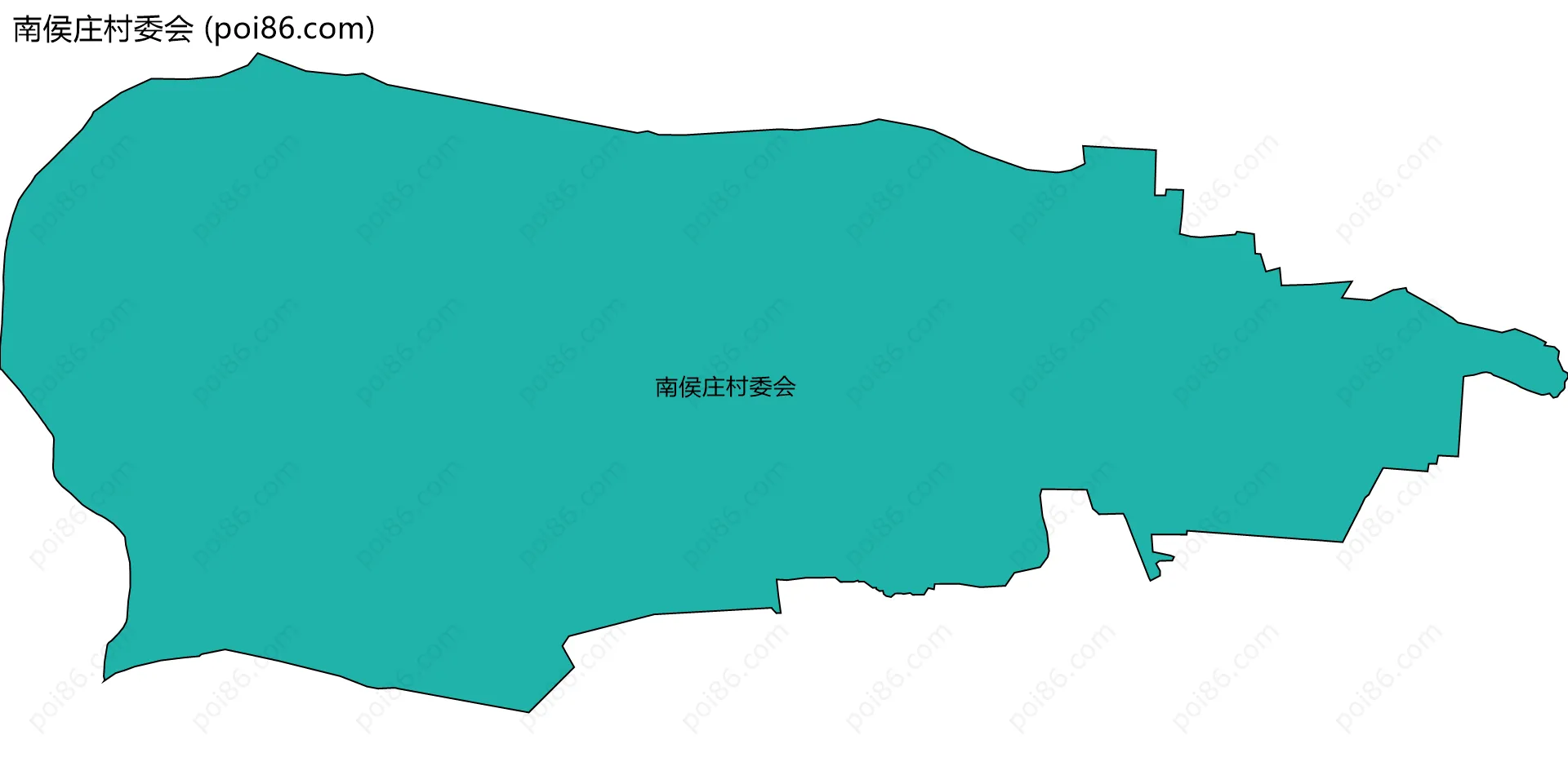 南侯庄村委会边界地图