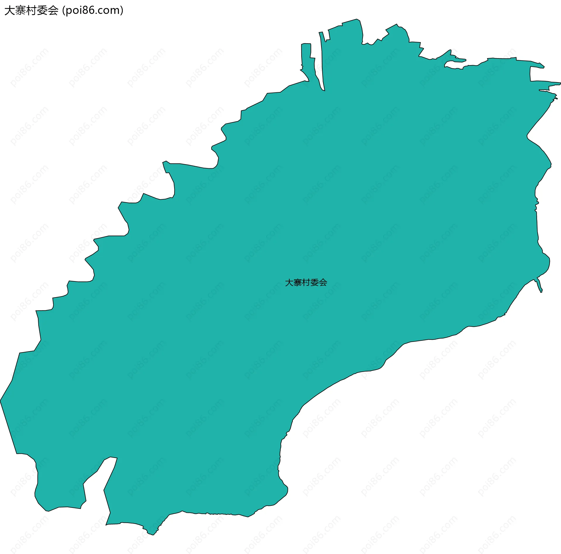 大寨村委会边界地图