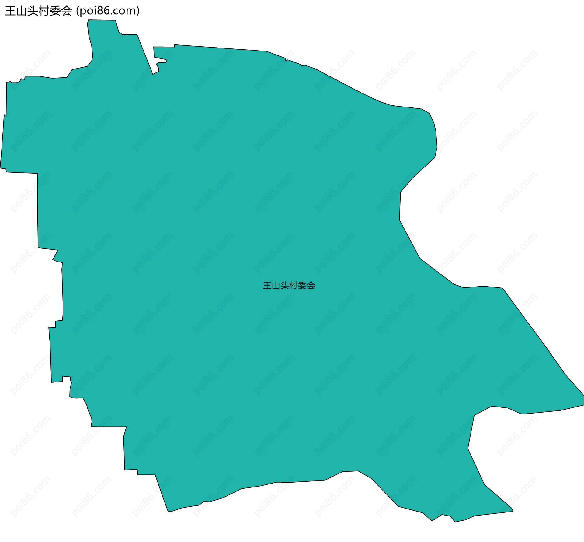 王山头村委会边界地图