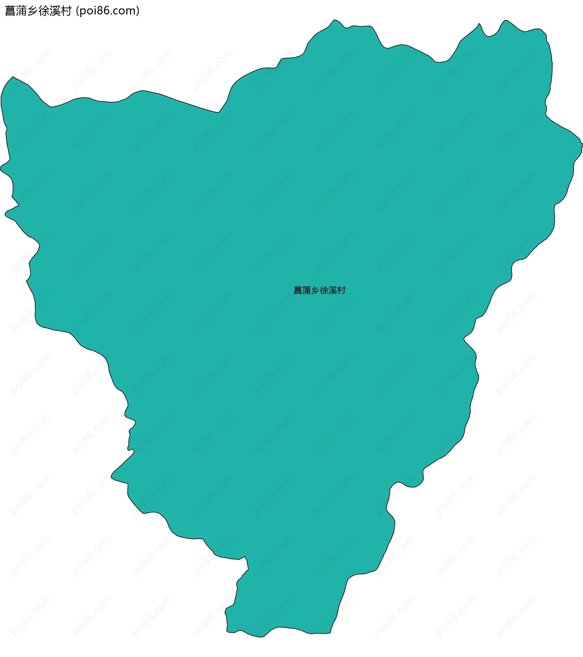 菖蒲乡徐溪村边界地图