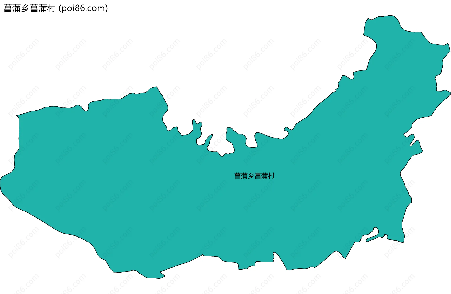 菖蒲乡菖蒲村边界地图