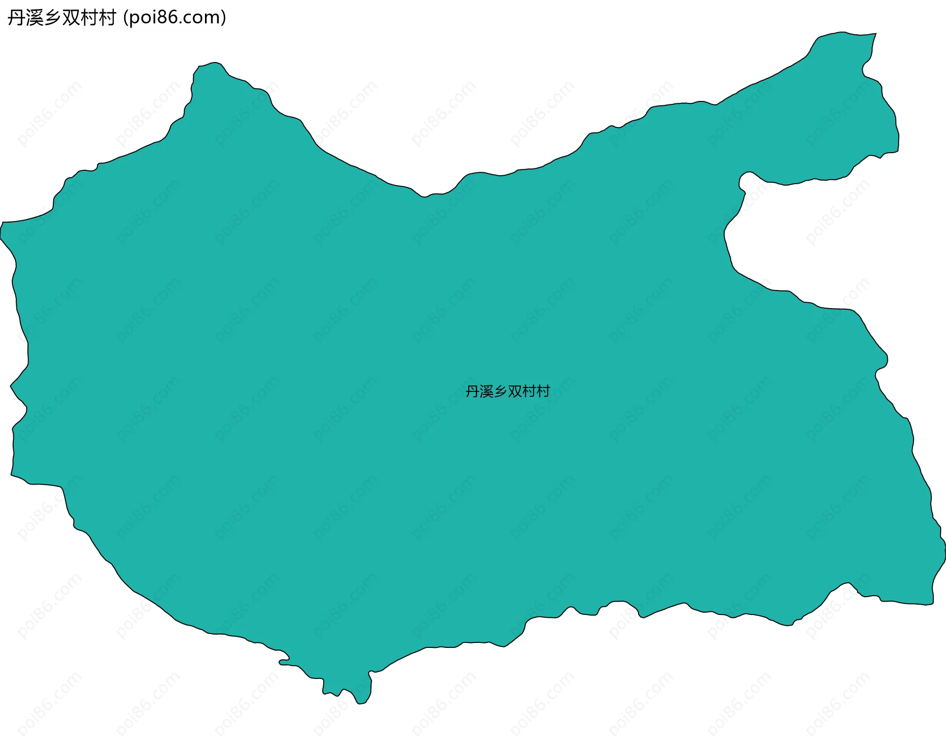 丹溪乡双村村边界地图