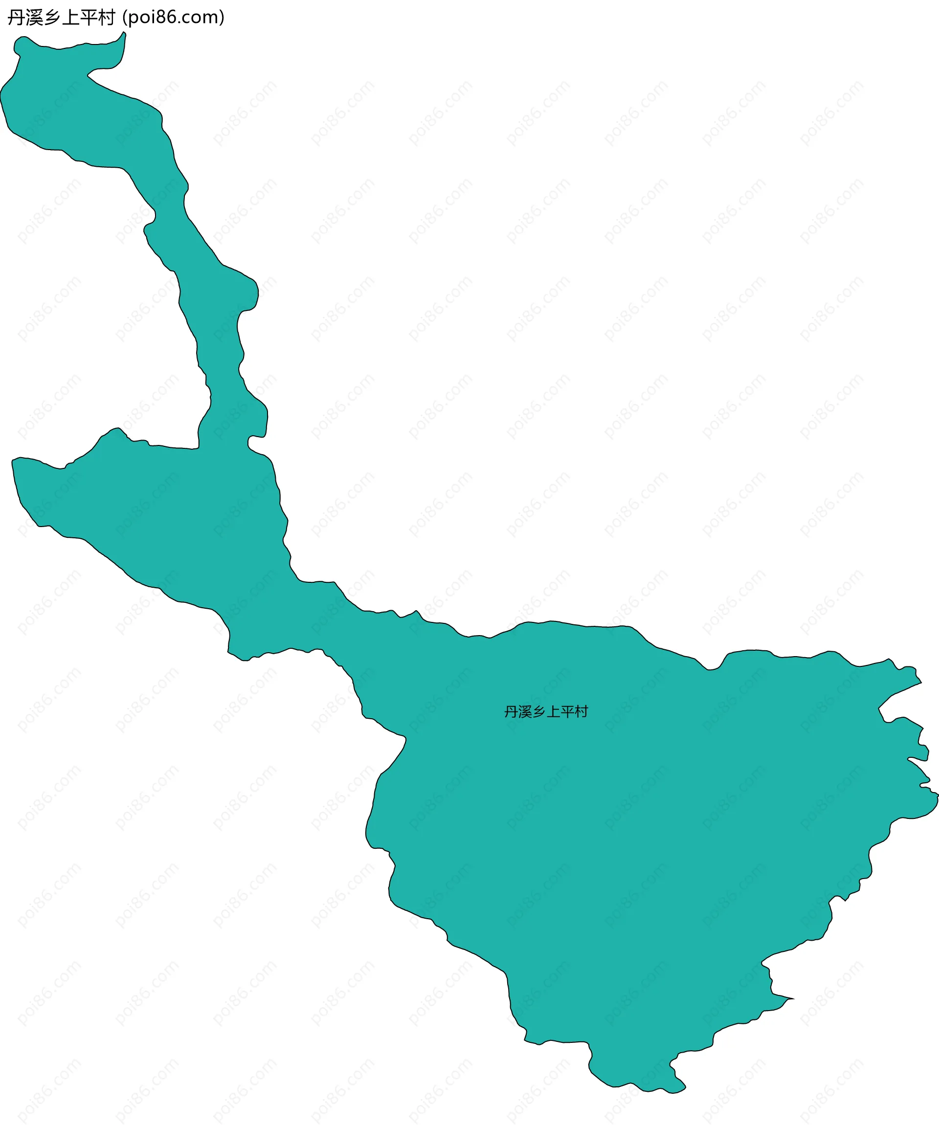 丹溪乡上平村边界地图