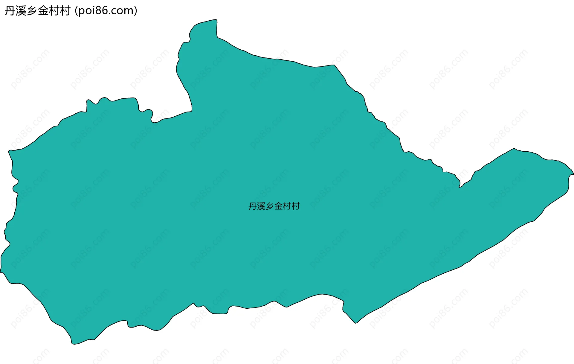 丹溪乡金村村边界地图