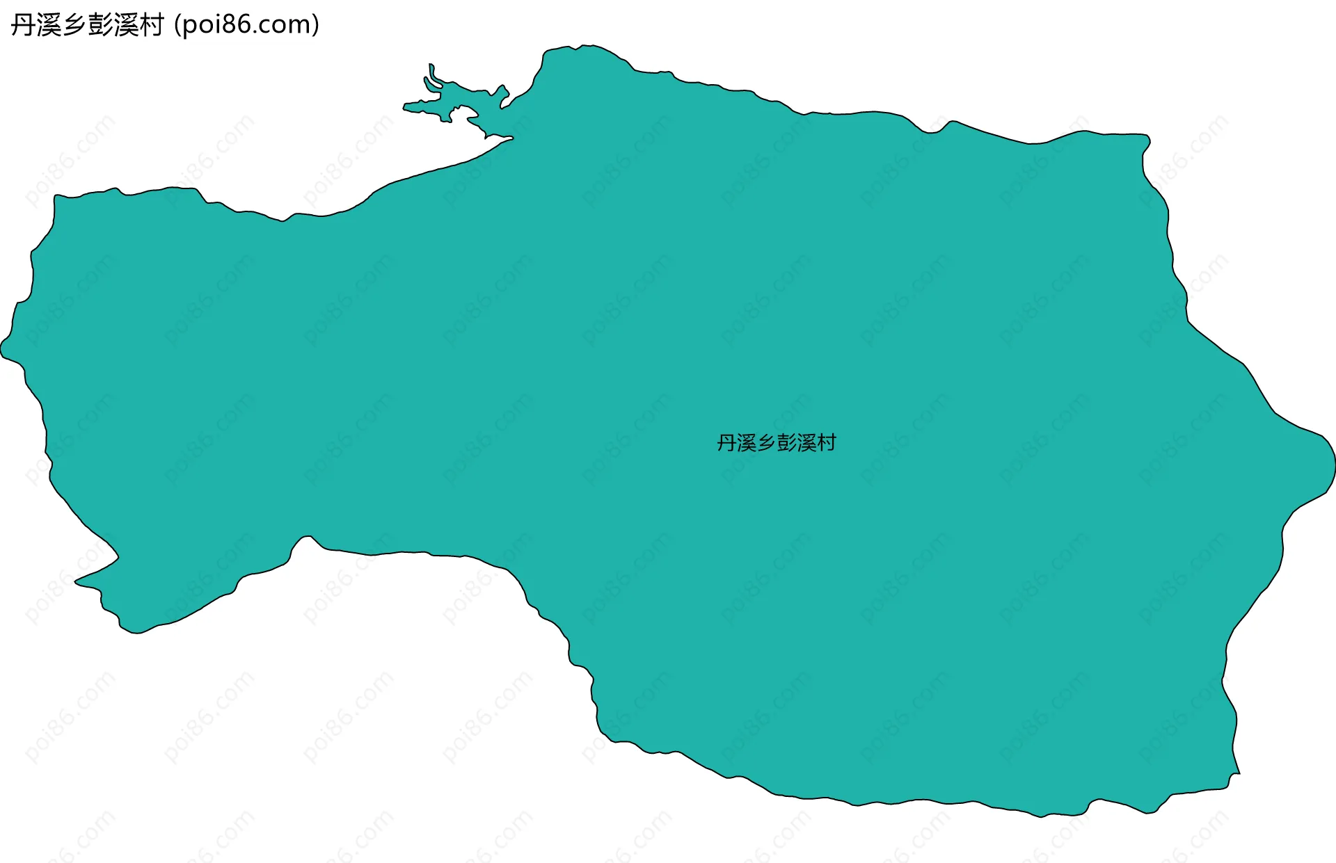 丹溪乡彭溪村边界地图
