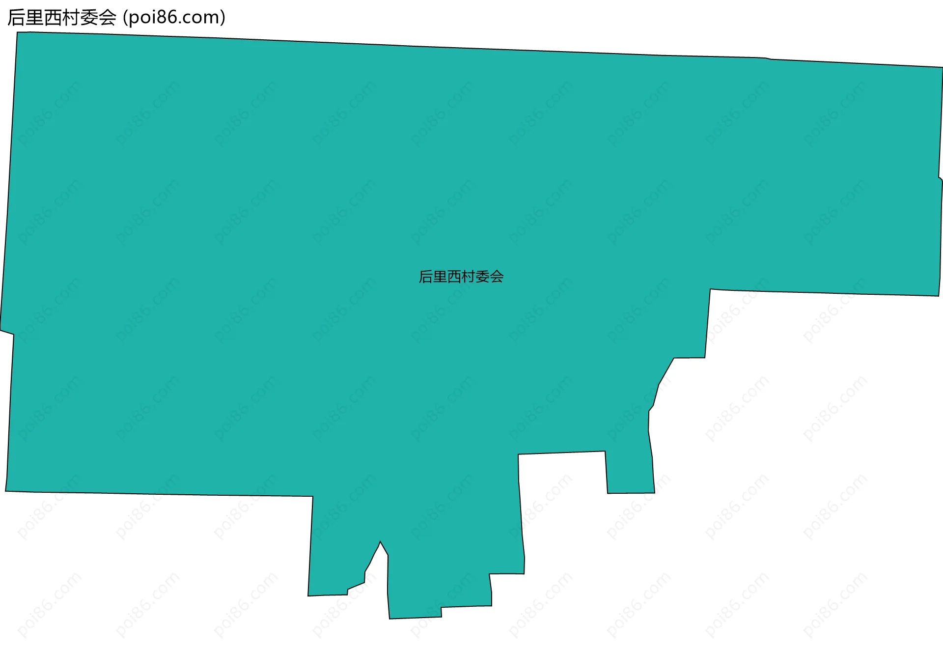 后里西村委会边界地图