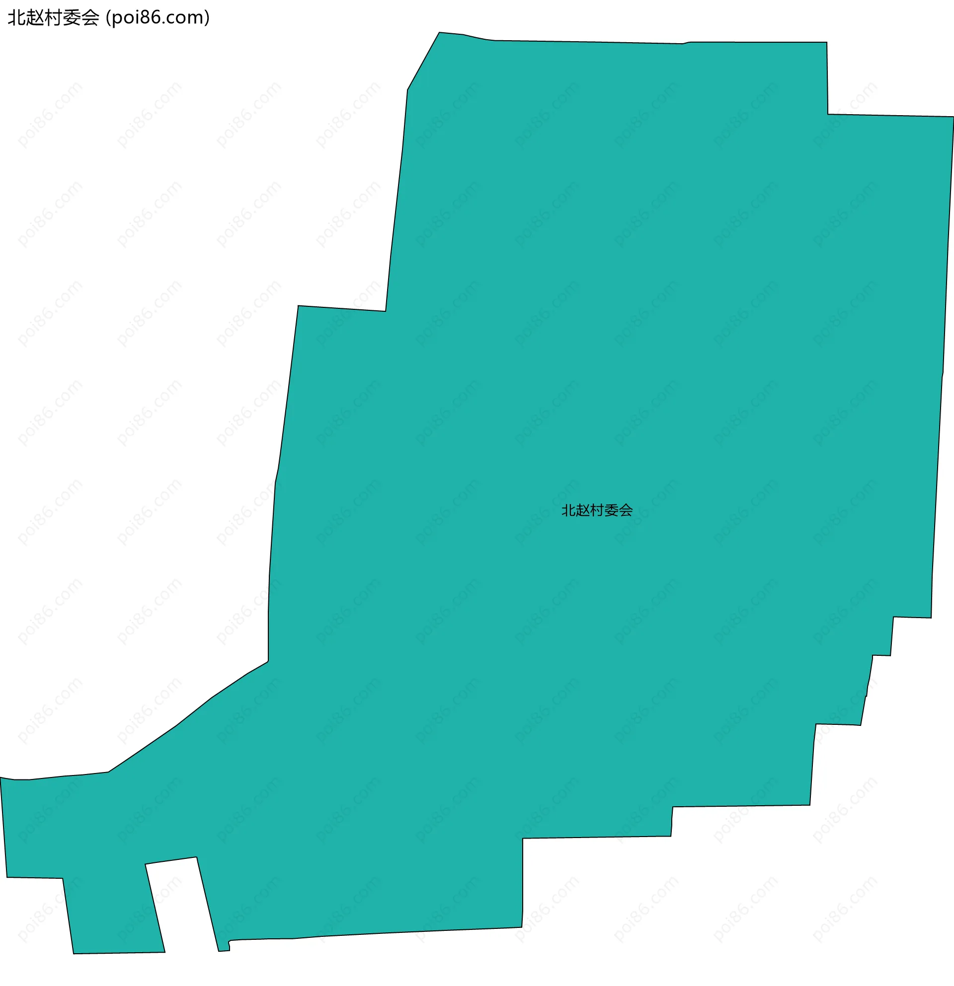 北赵村委会边界地图