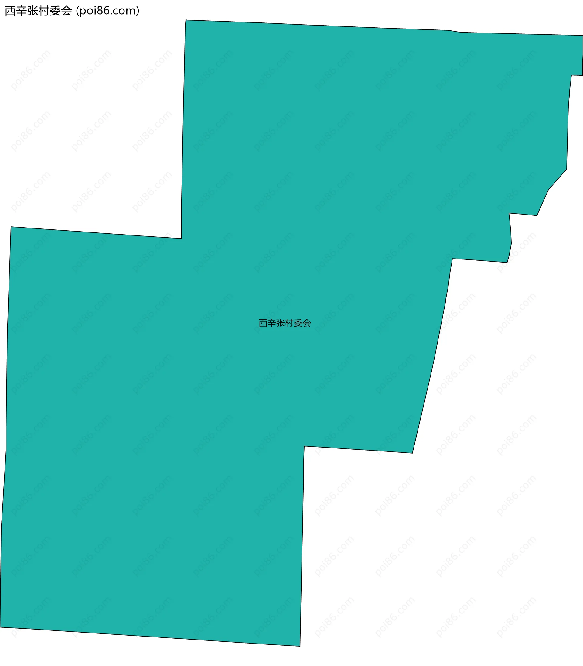 西辛张村委会边界地图