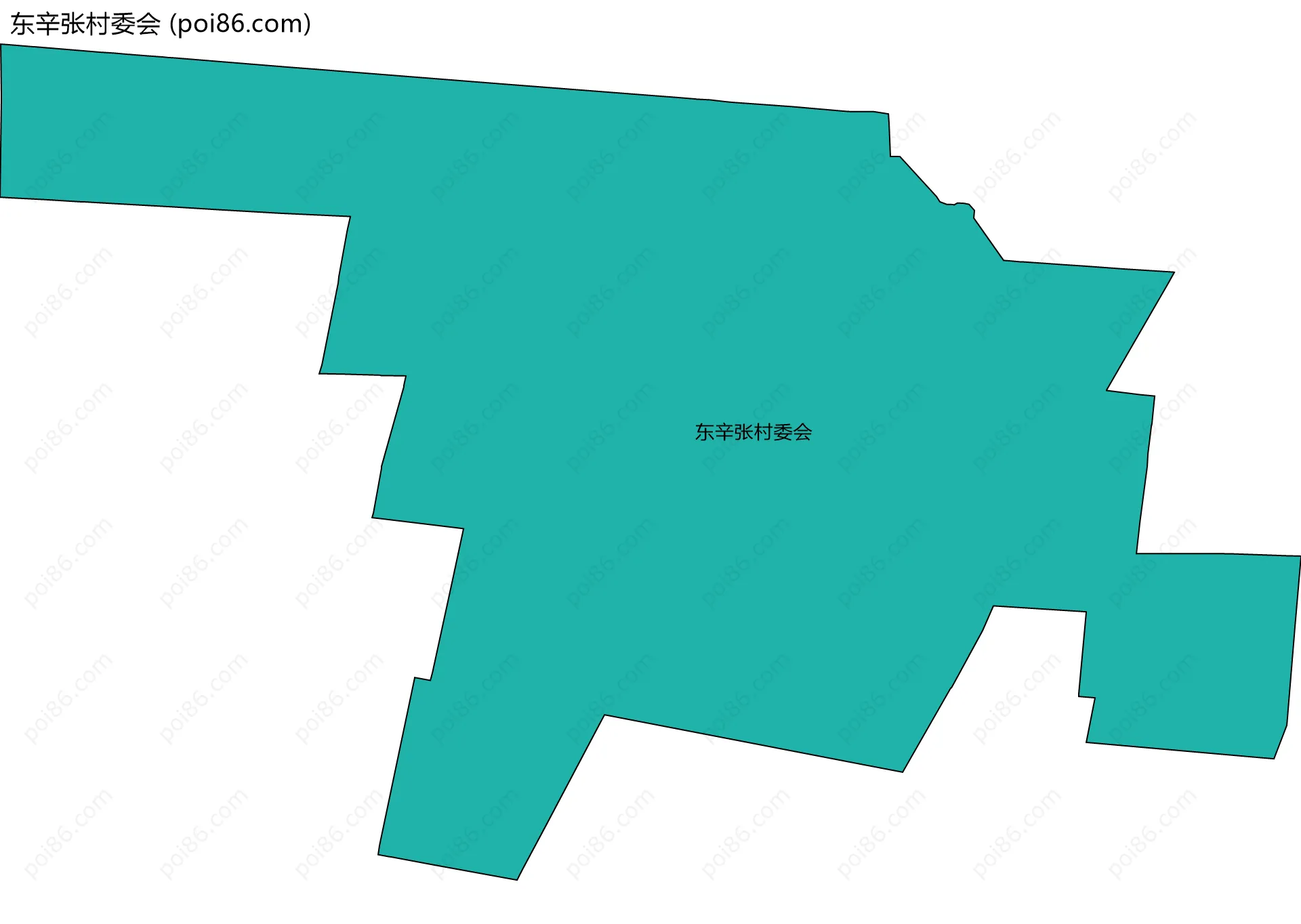 东辛张村委会边界地图