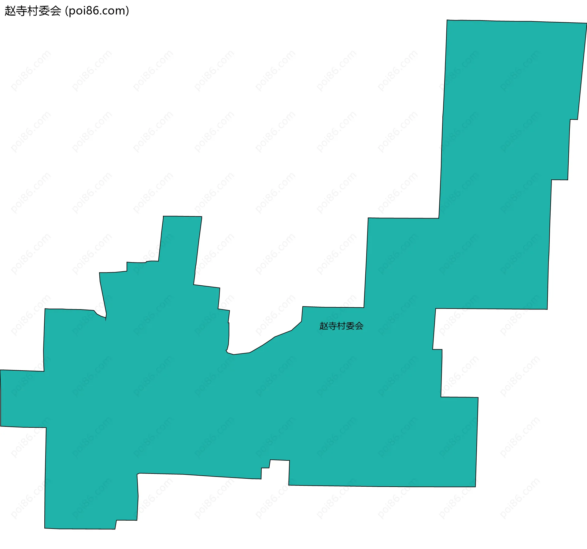 赵寺村委会边界地图