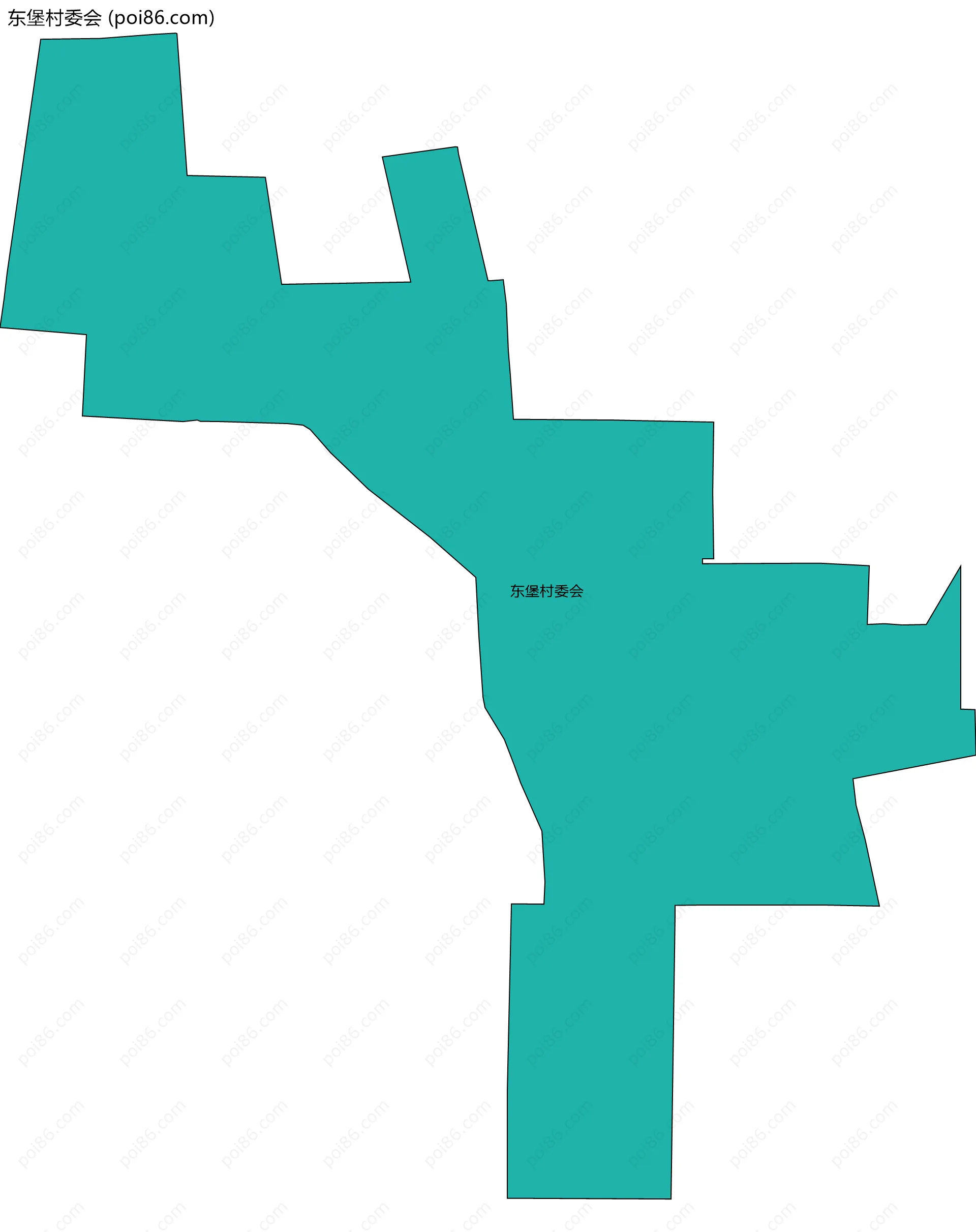东堡村委会边界地图
