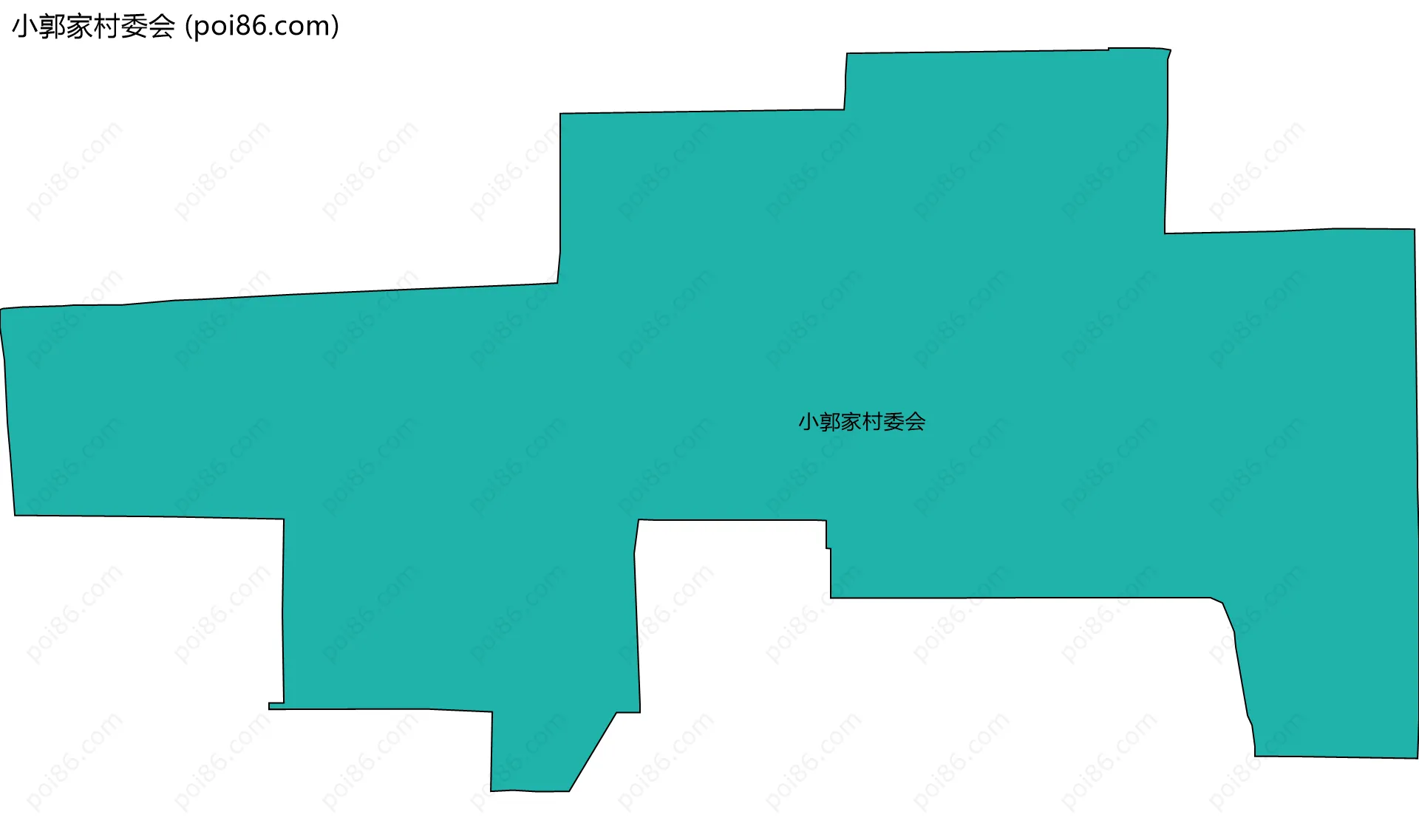小郭家村委会边界地图