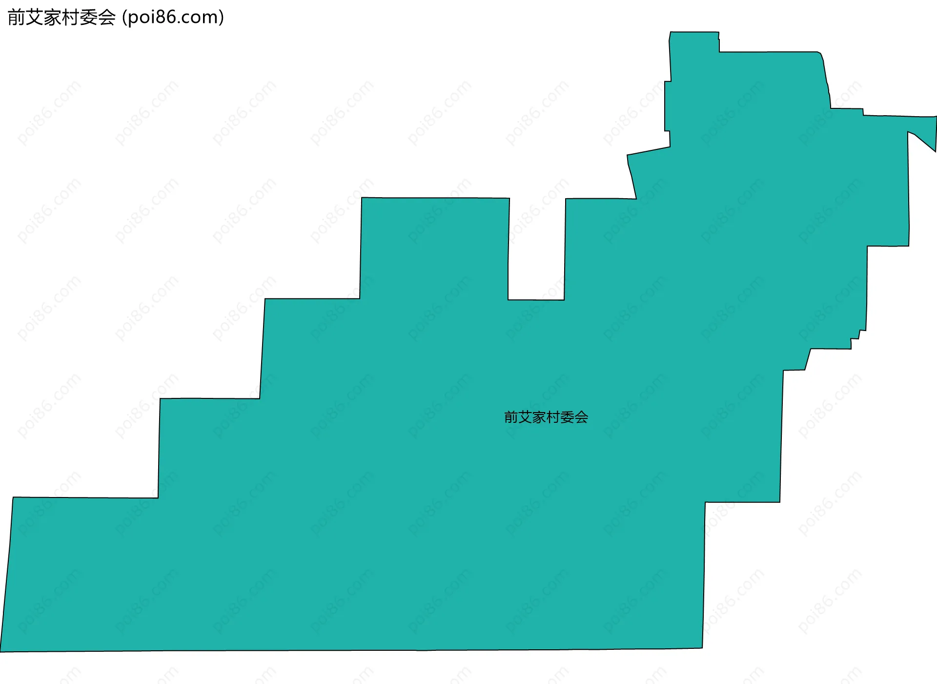 前艾家村委会边界地图