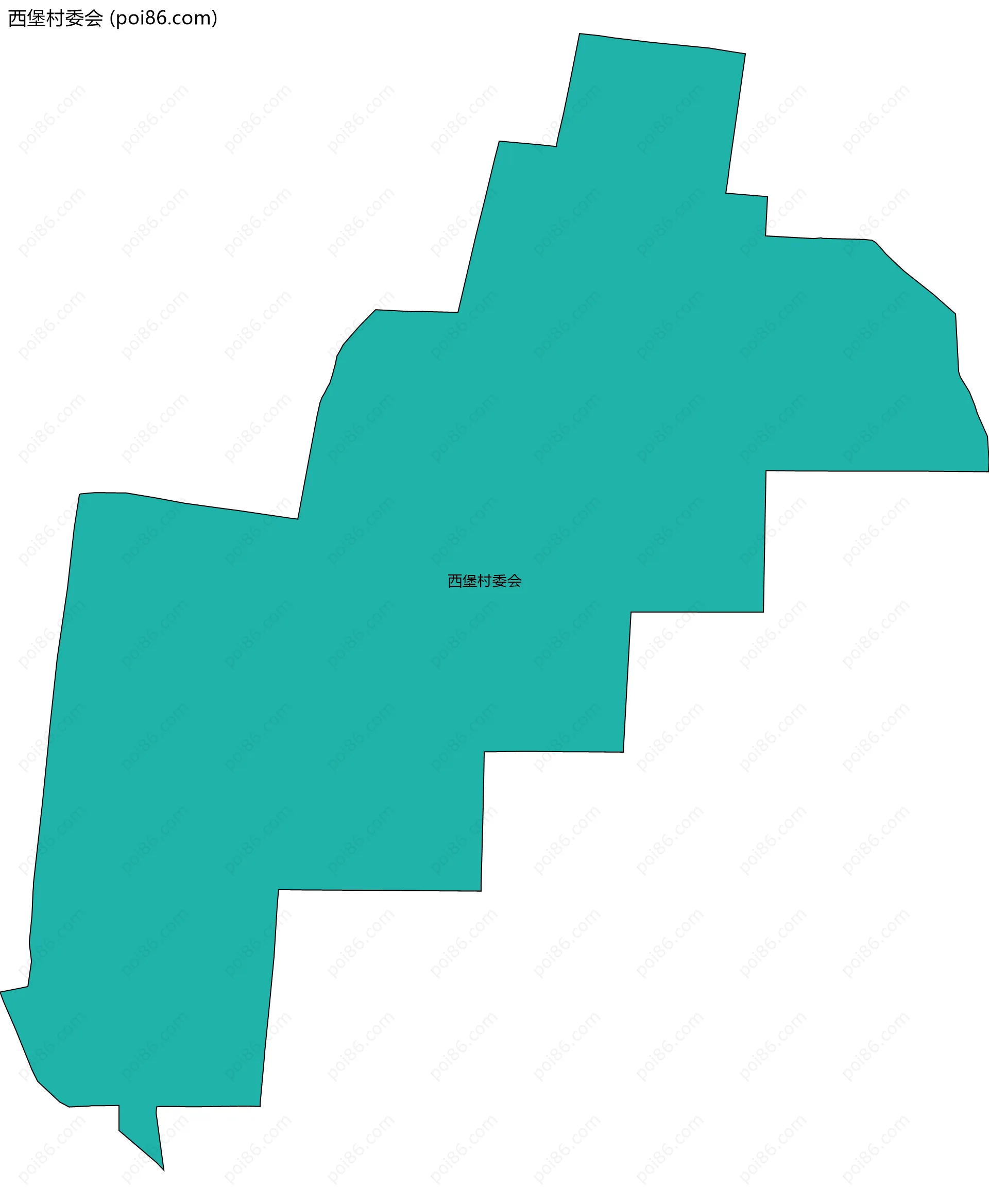 西堡村委会边界地图