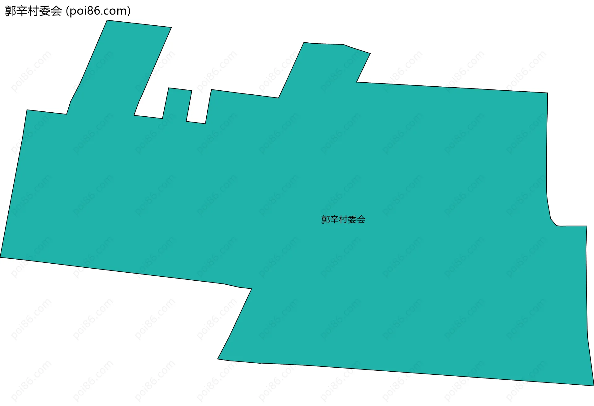 郭辛村委会边界地图