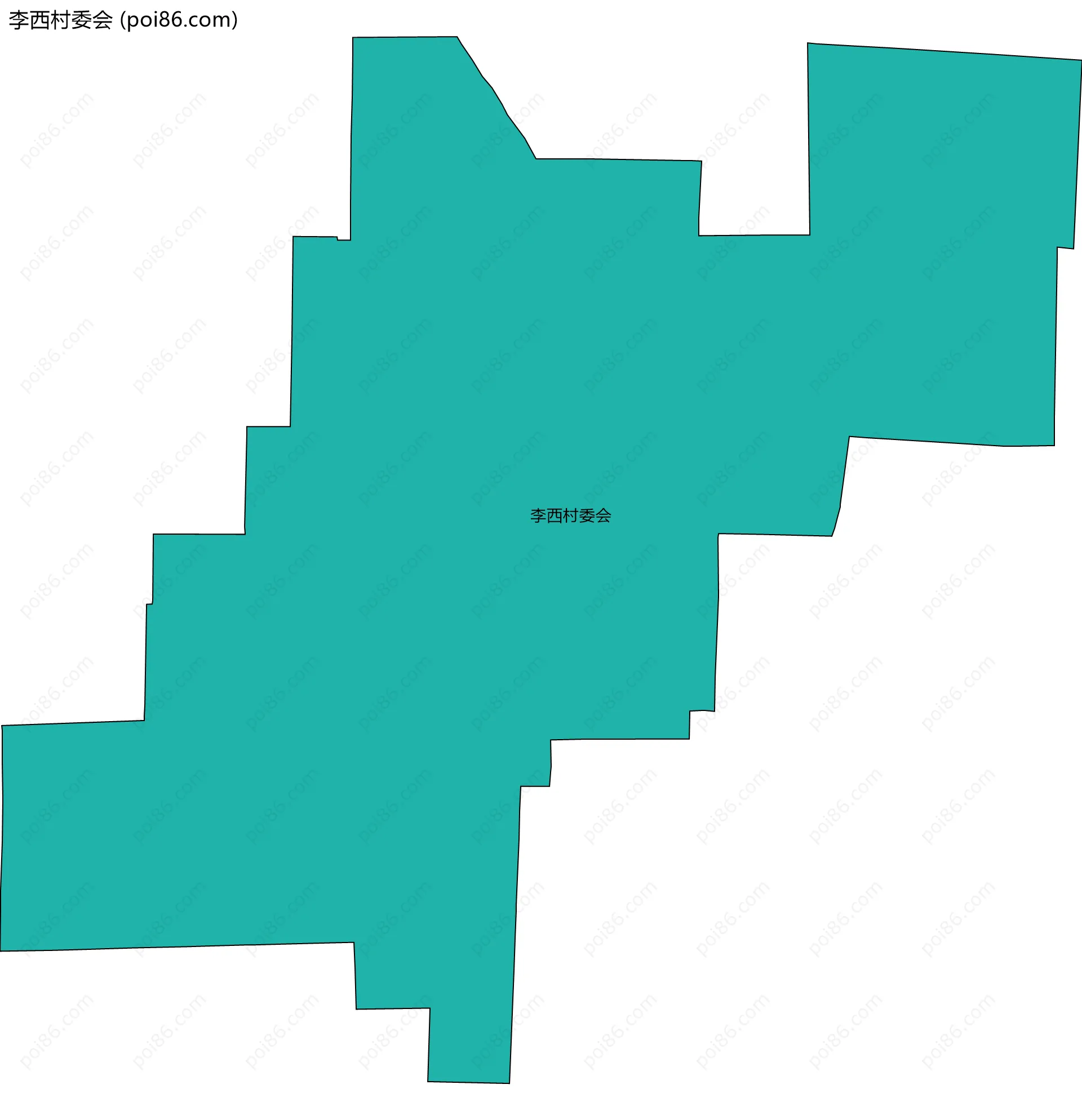 李西村委会边界地图