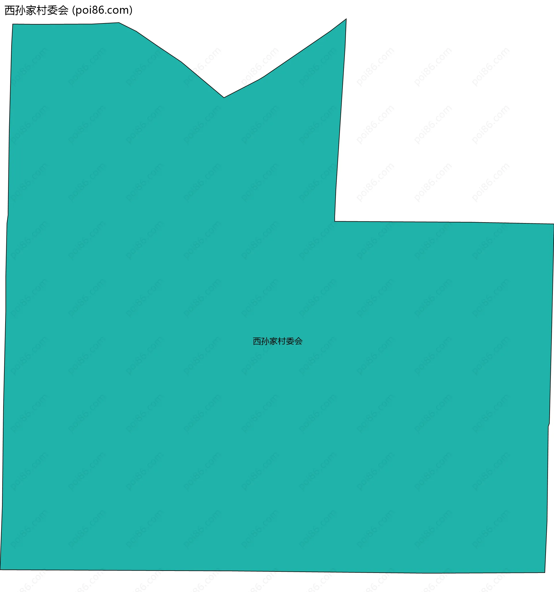 西孙家村委会边界地图