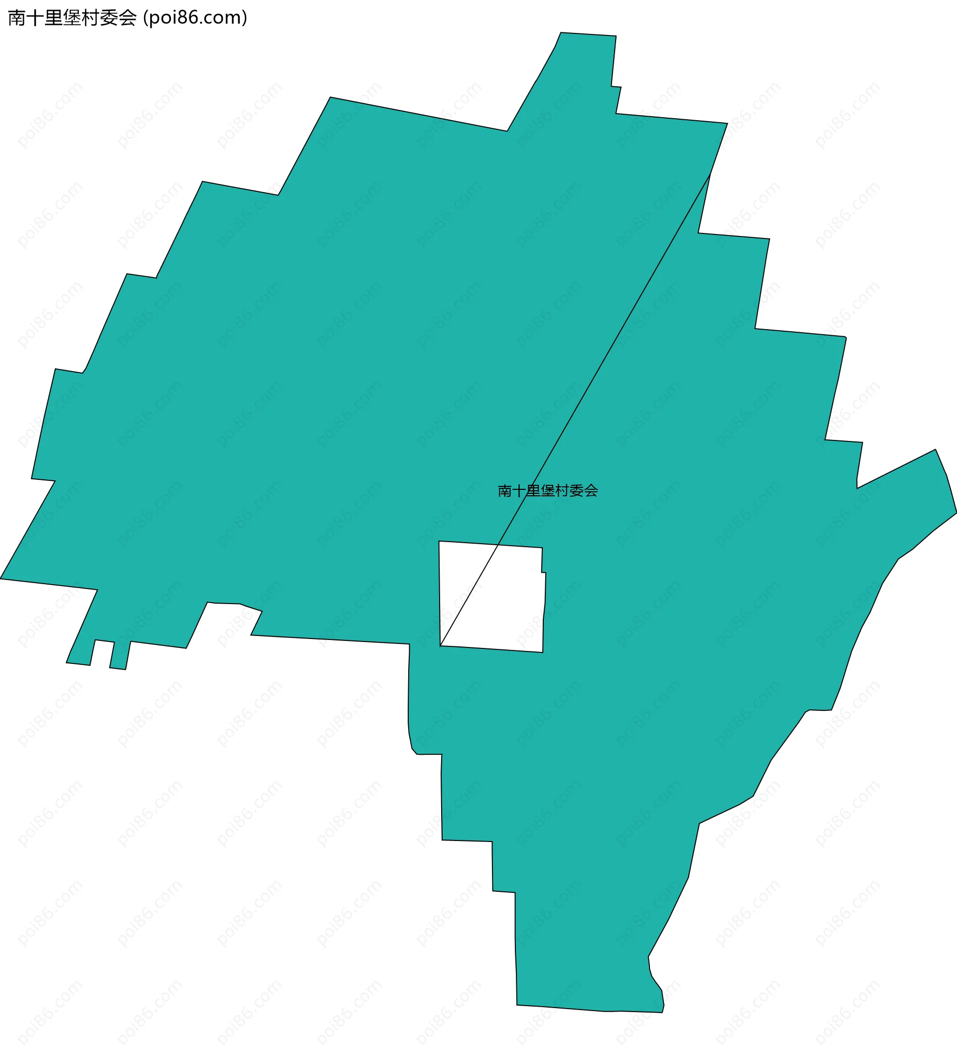 南十里堡村委会边界地图