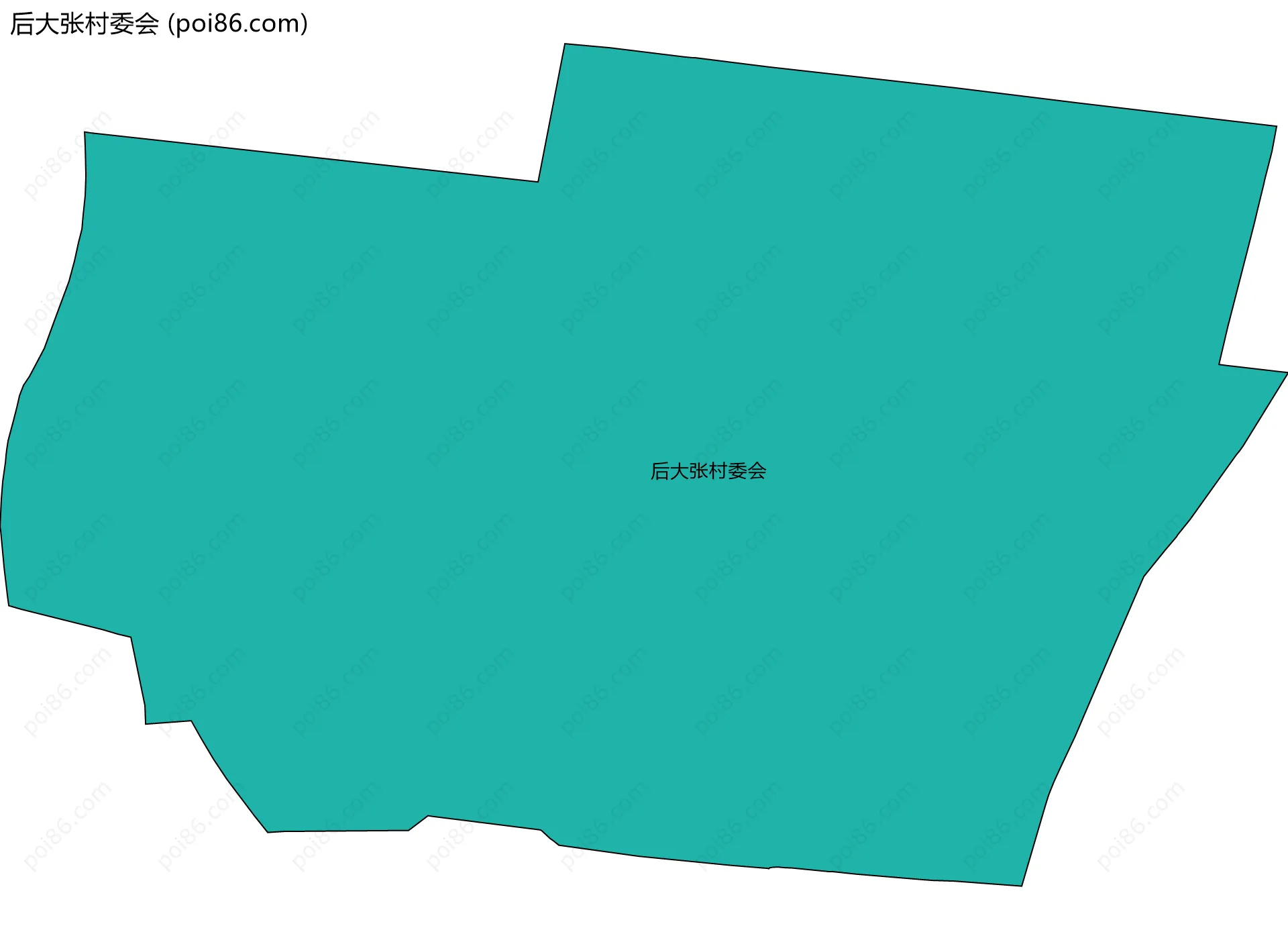 后大张村委会边界地图
