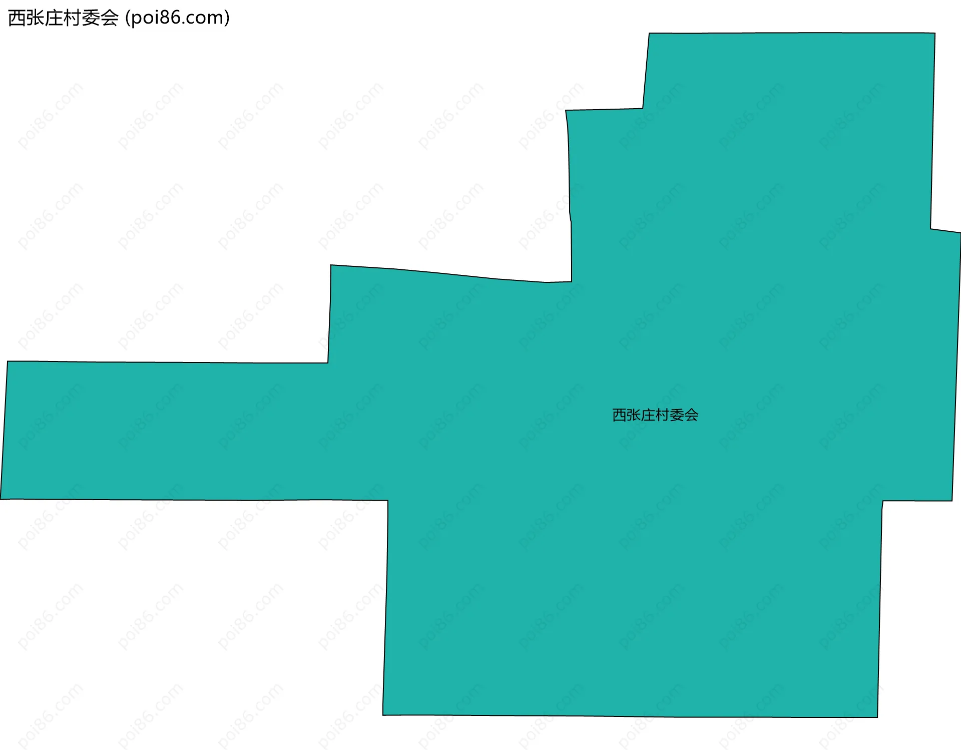 西张庄村委会边界地图