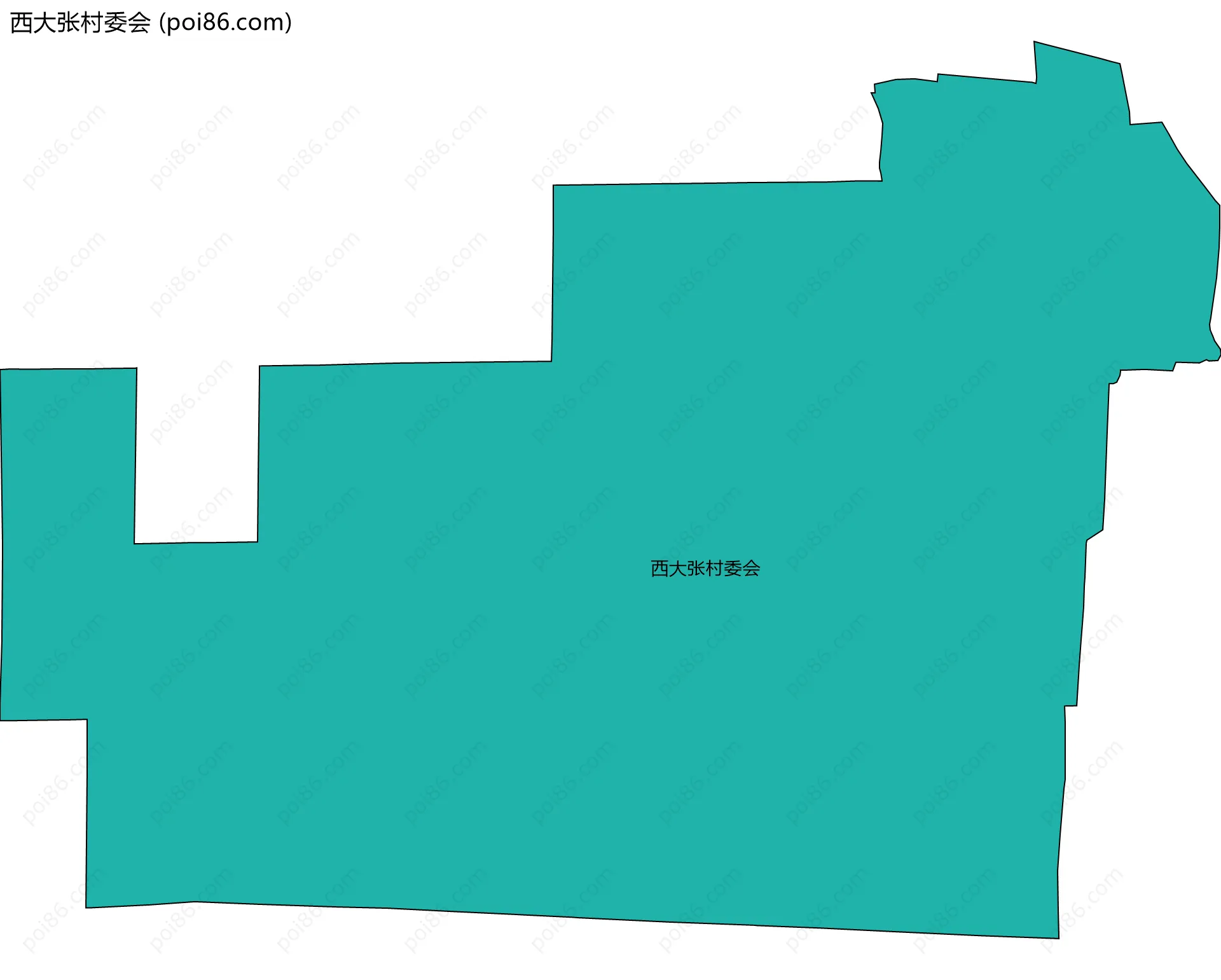 西大张村委会边界地图