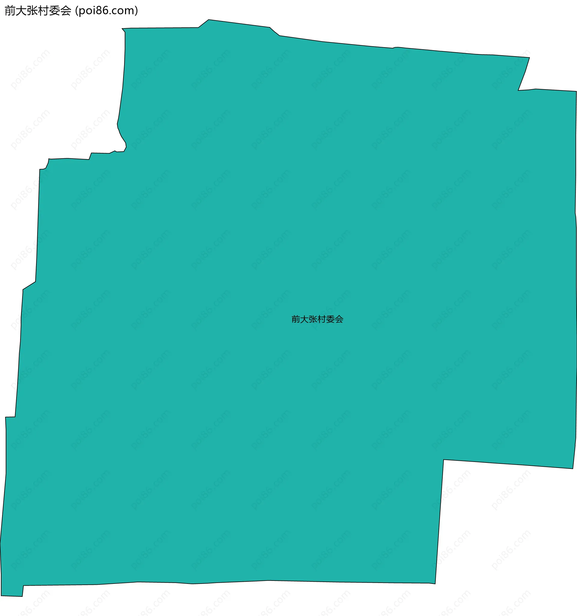 前大张村委会边界地图