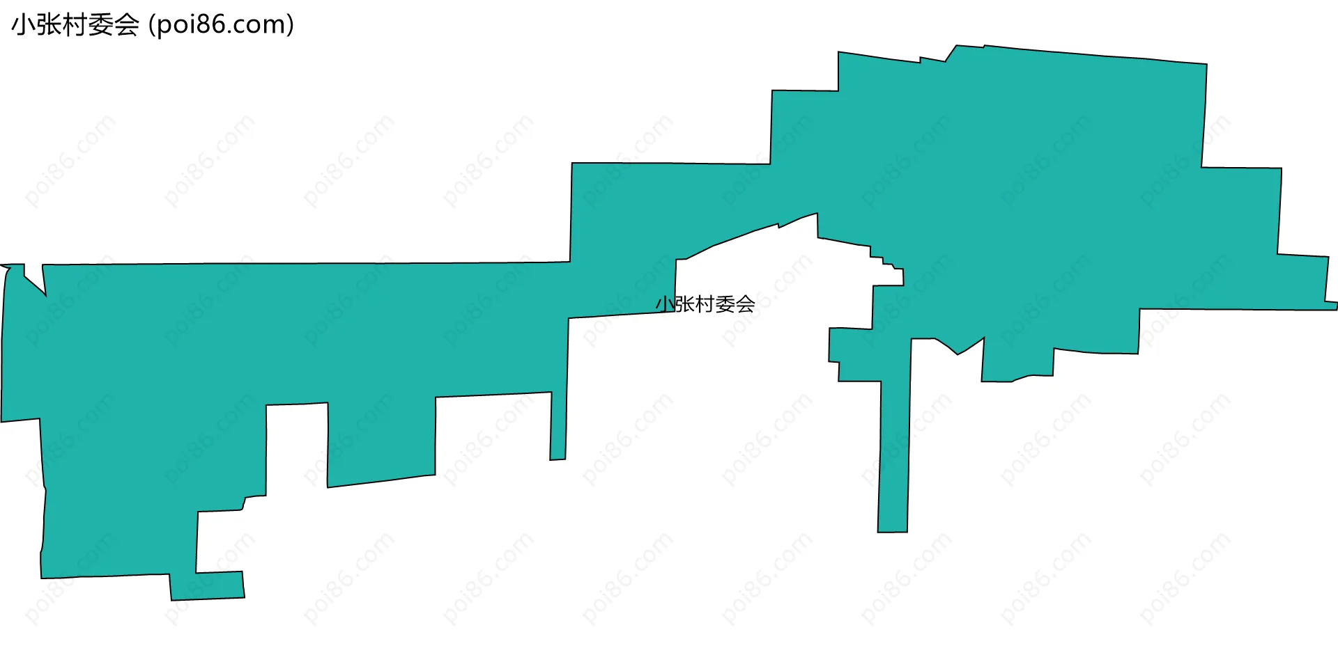 小张村委会边界地图