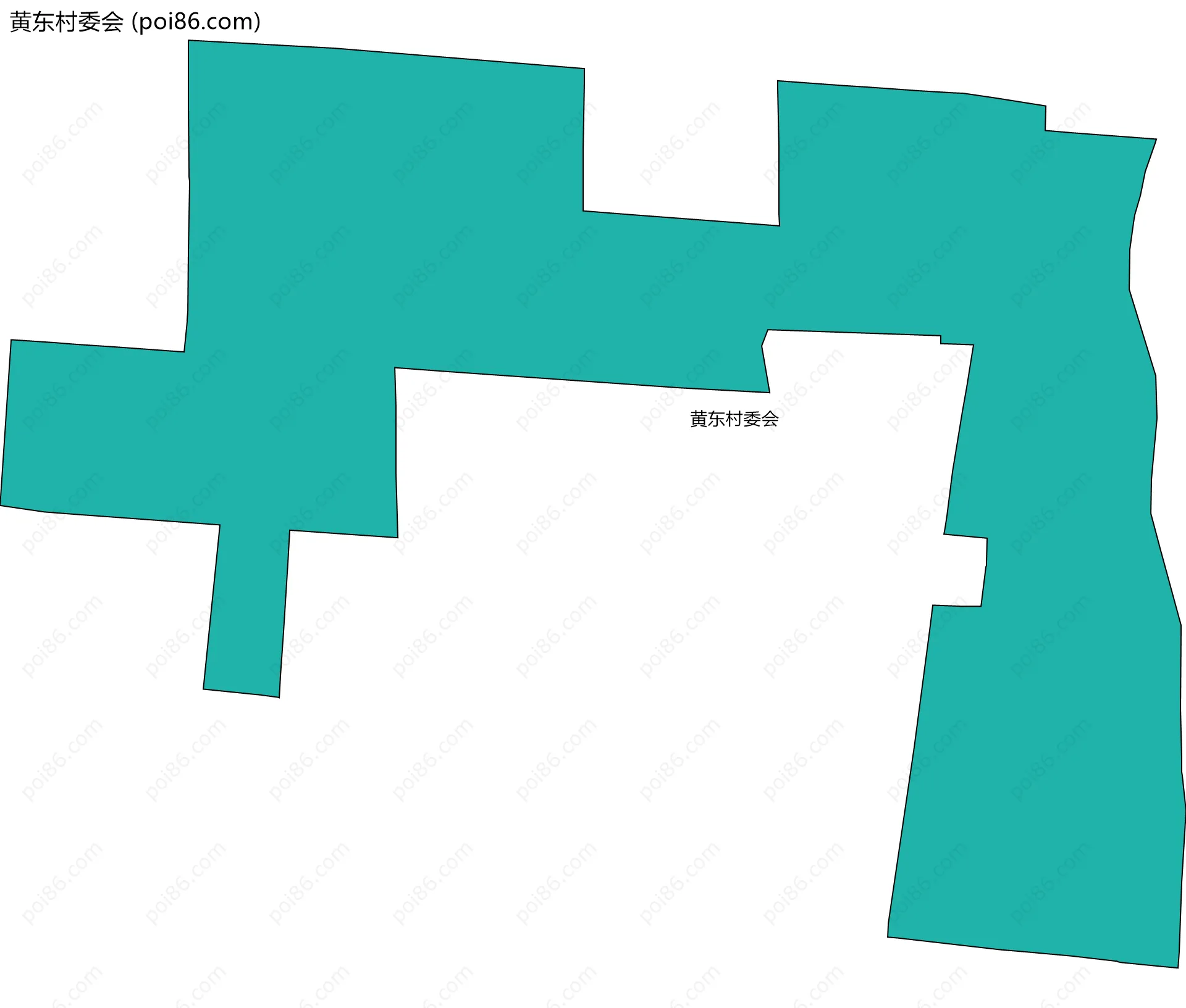 黄东村委会边界地图
