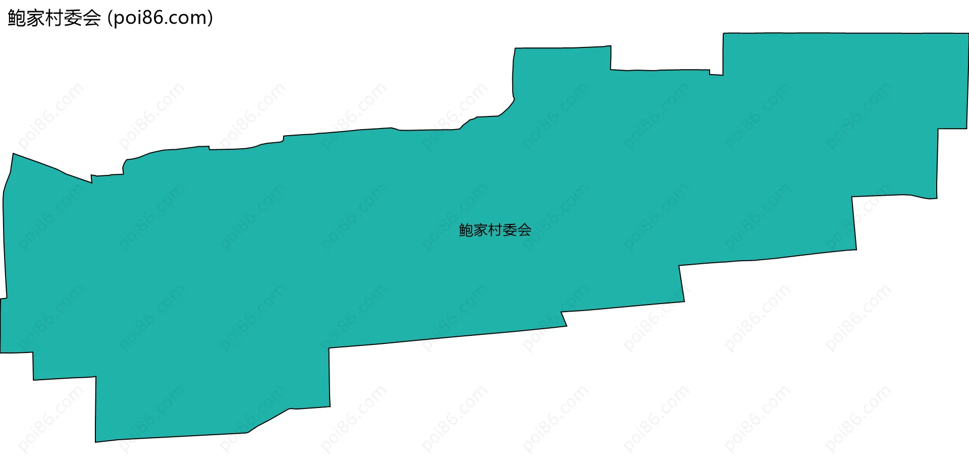 鲍家村委会边界地图