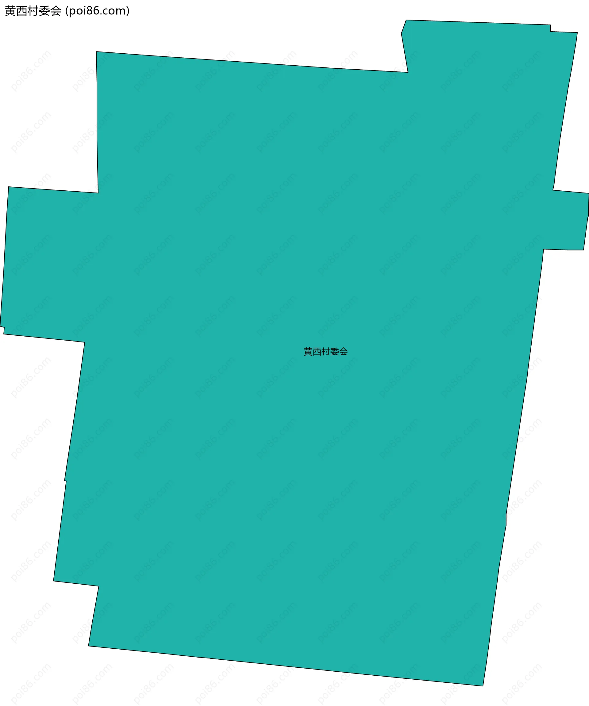 黄西村委会边界地图