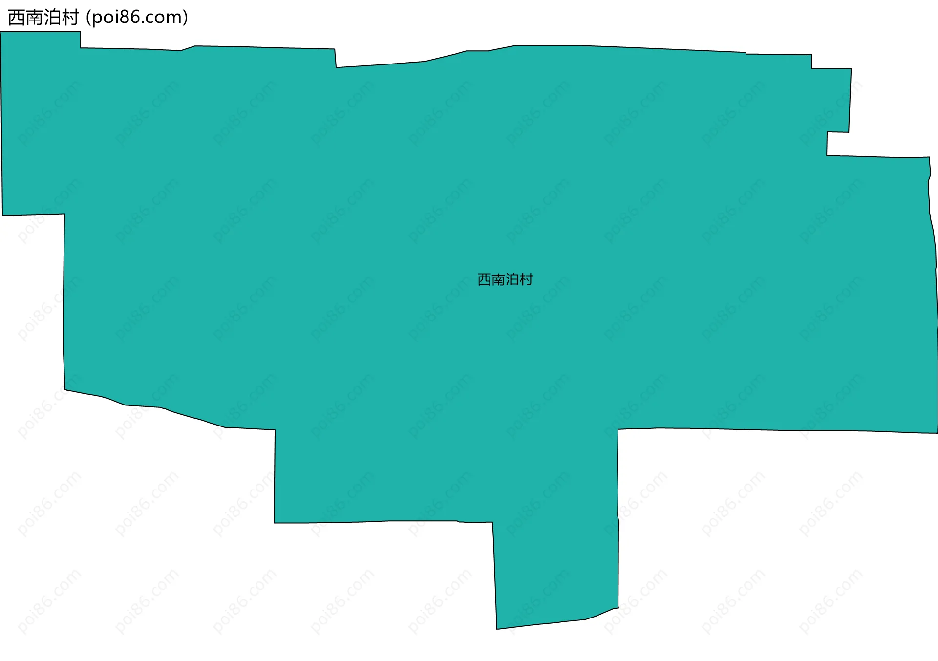 西南泊村边界地图