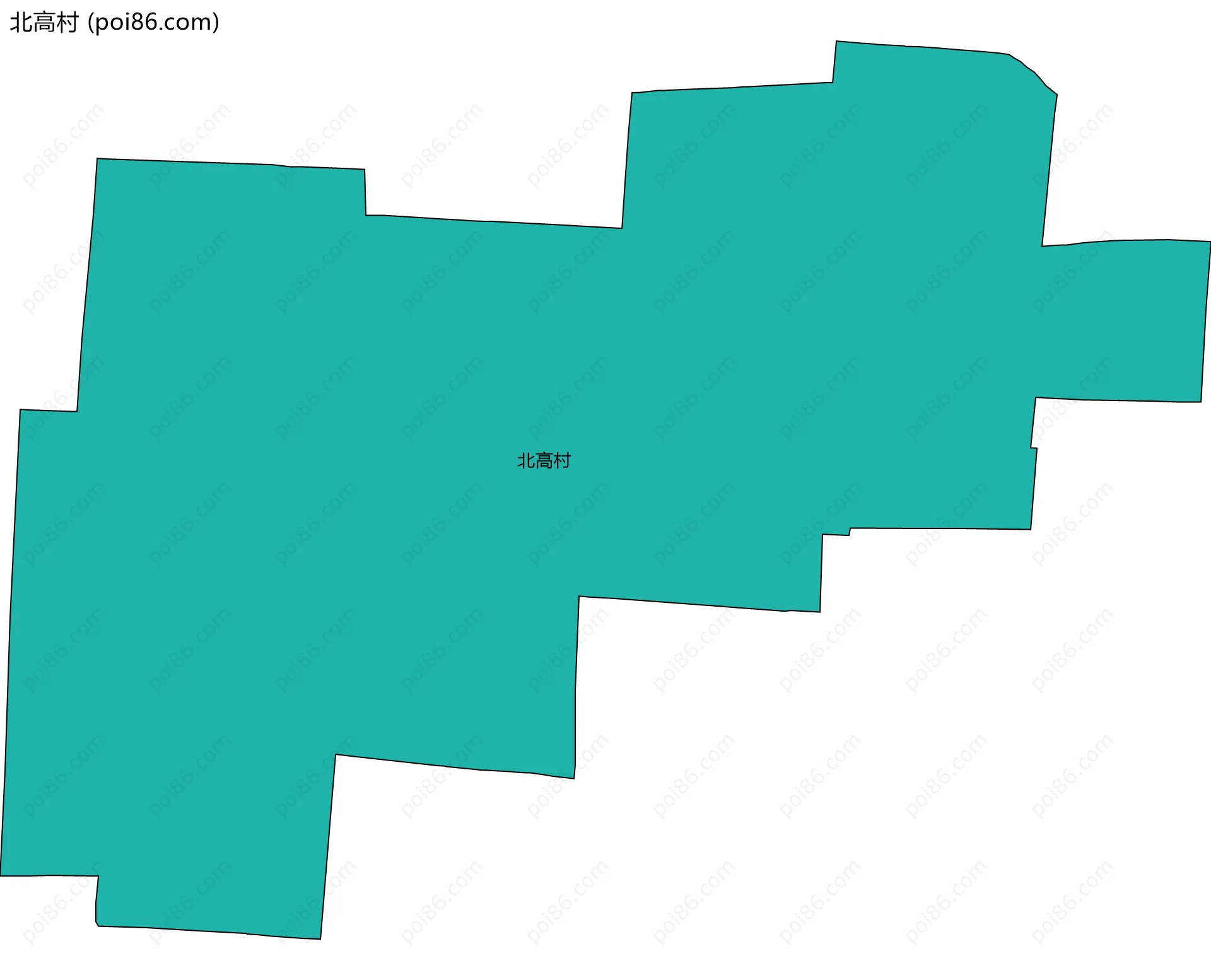 北高村边界地图